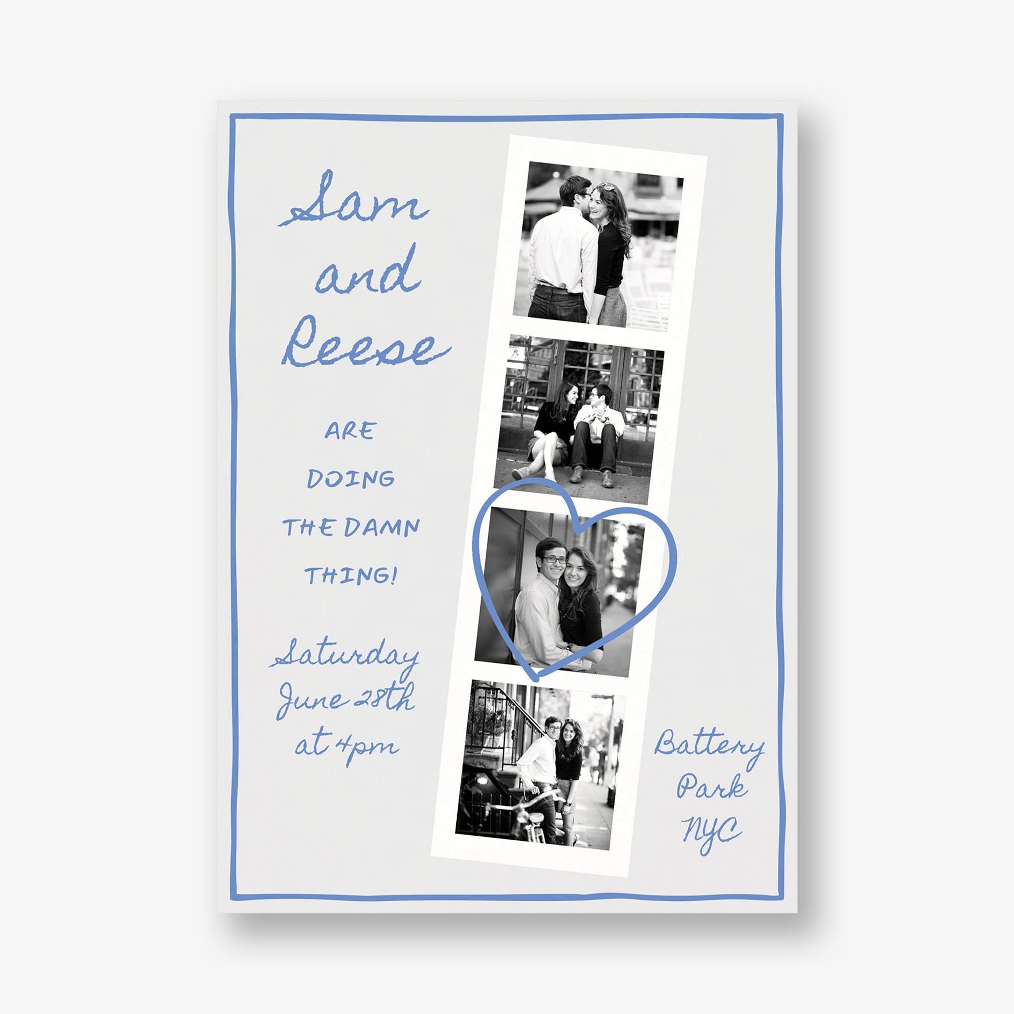 The Candid Look Photo Wedding Invitation