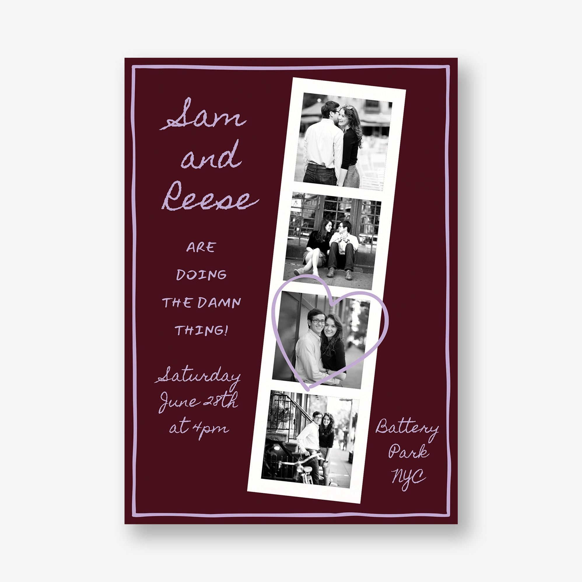 The Candid Look Photo Wedding Invitation