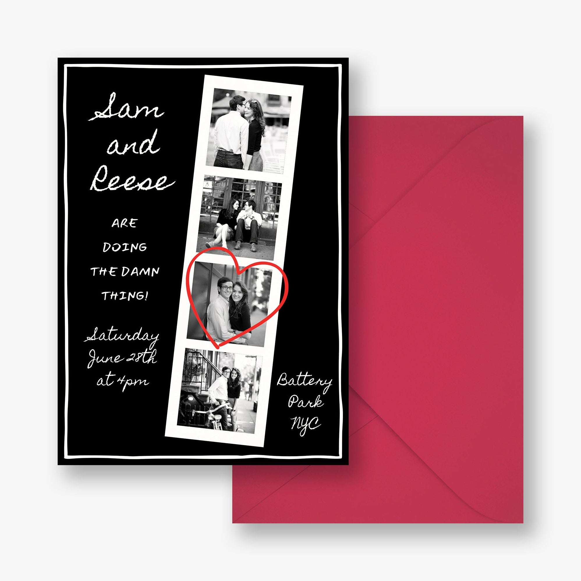 The Candid Look Photo Wedding Invitation