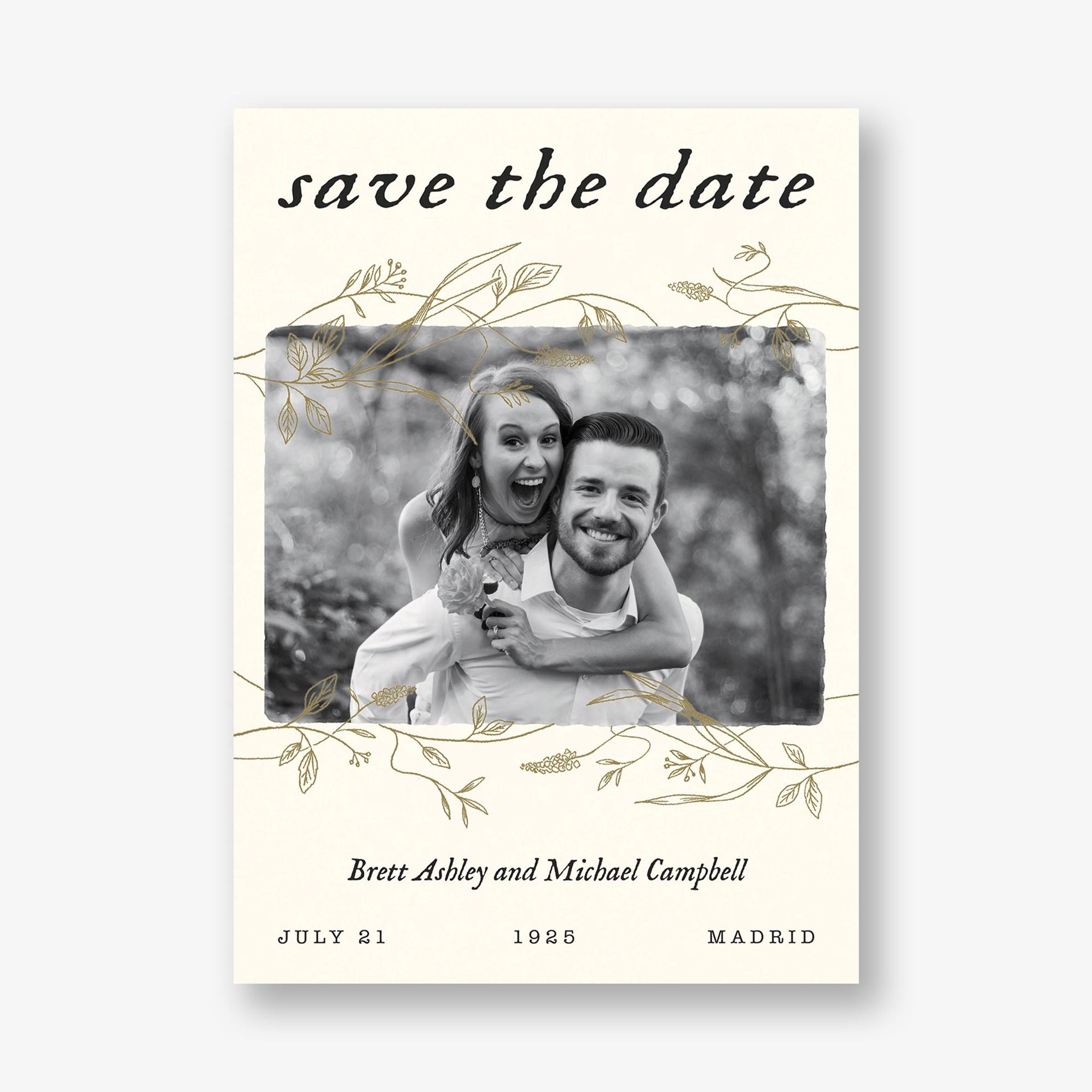 Rustic Film Frame Photo Save the Date