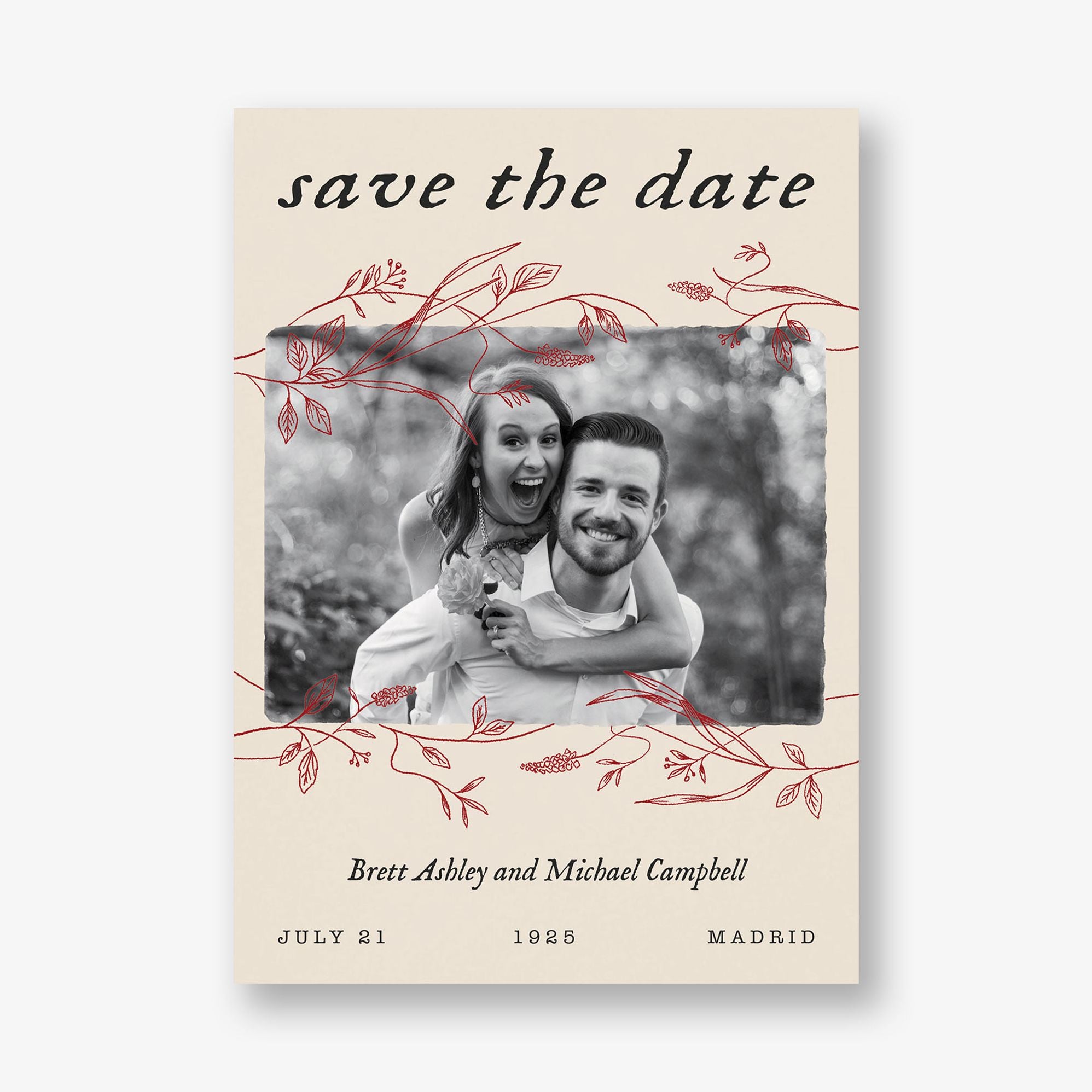 Rustic Film Frame Photo Save the Date