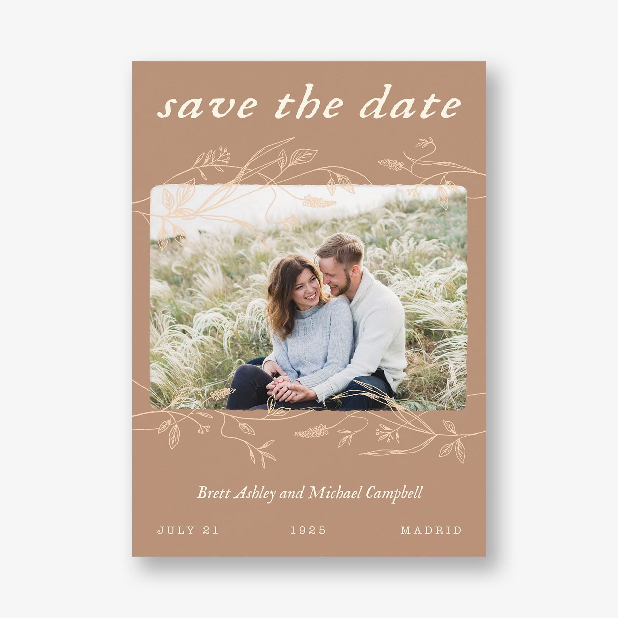 Rustic Film Frame Photo Save the Date