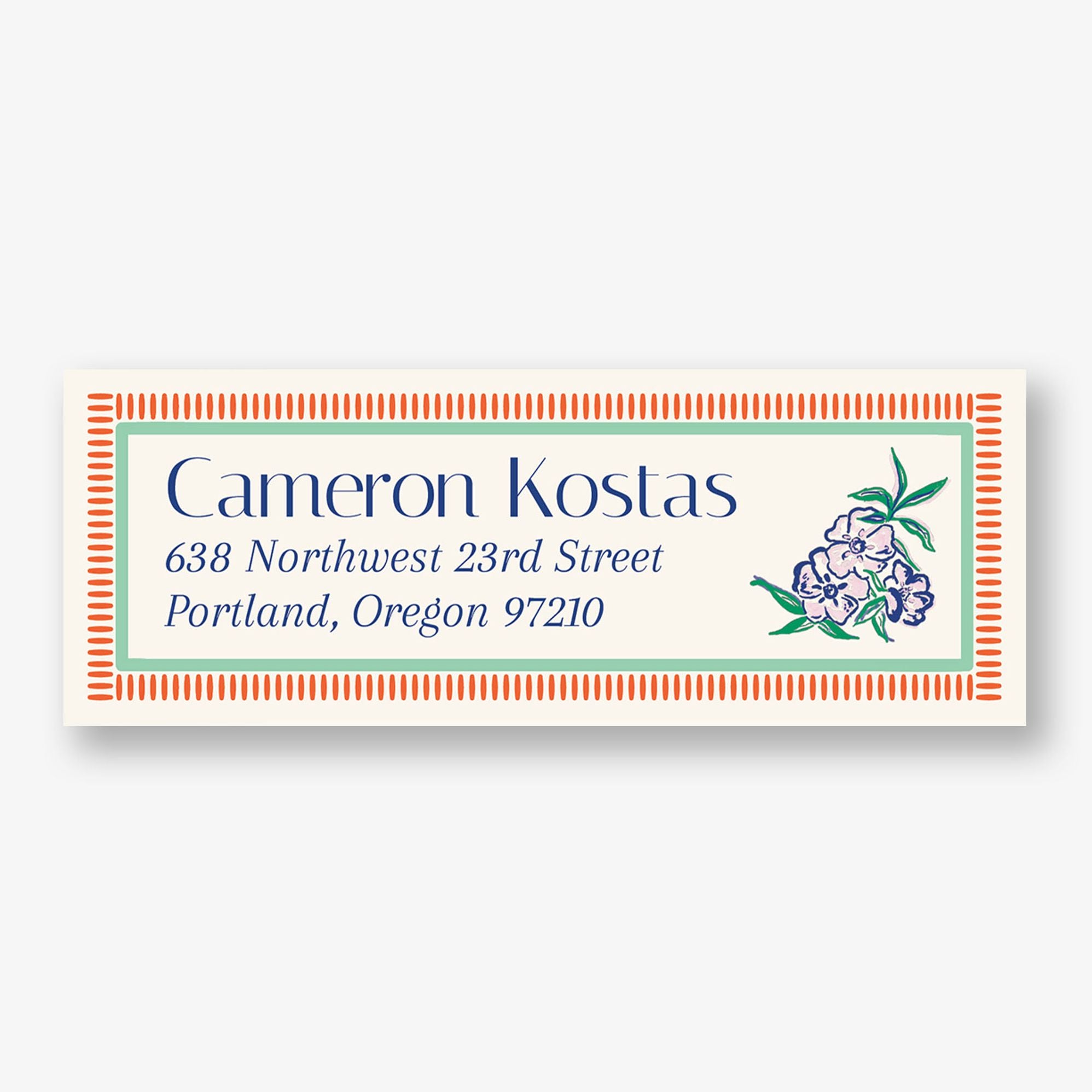 Coastal Collage Return Address Label