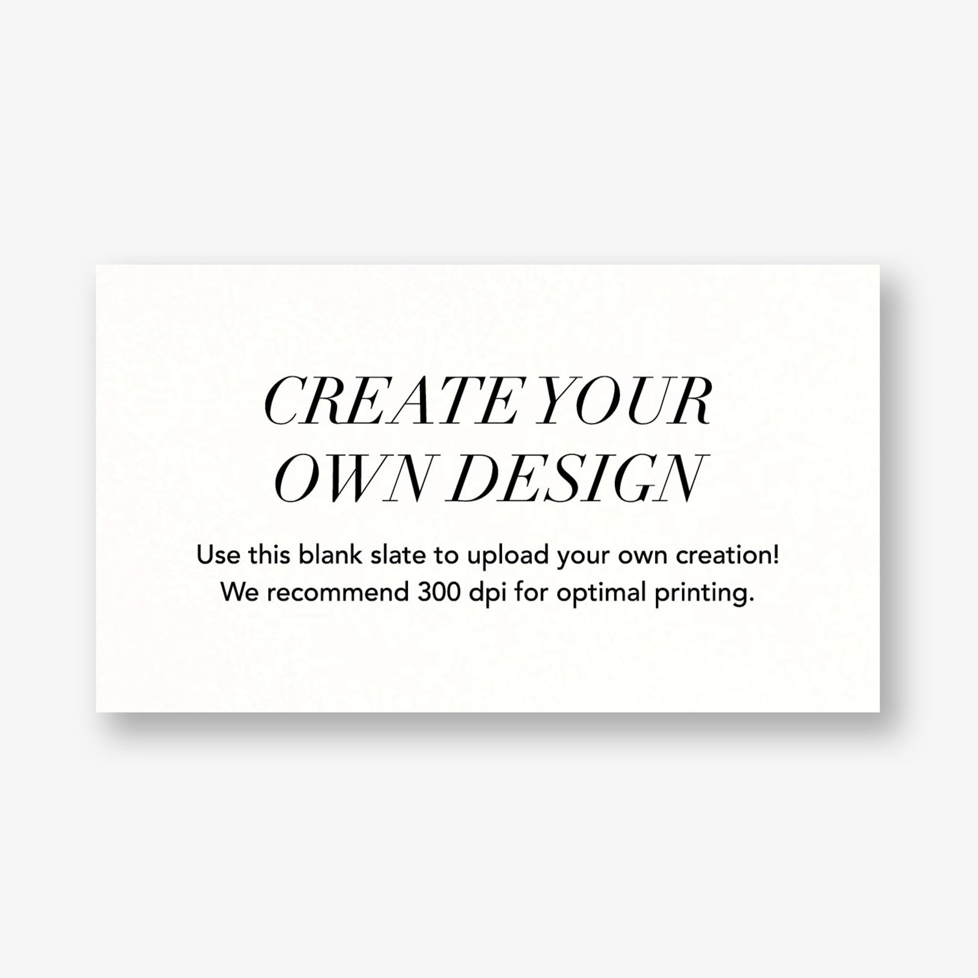 Upload Your Own Business Card Horizontal