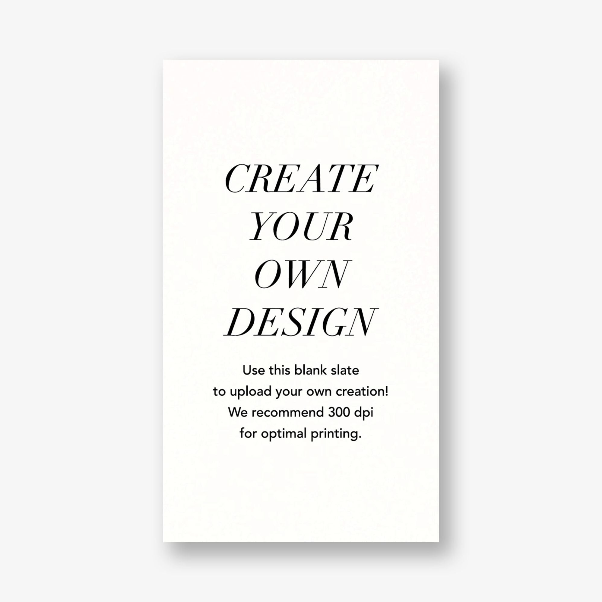 Upload Your Own Business Card Vertical