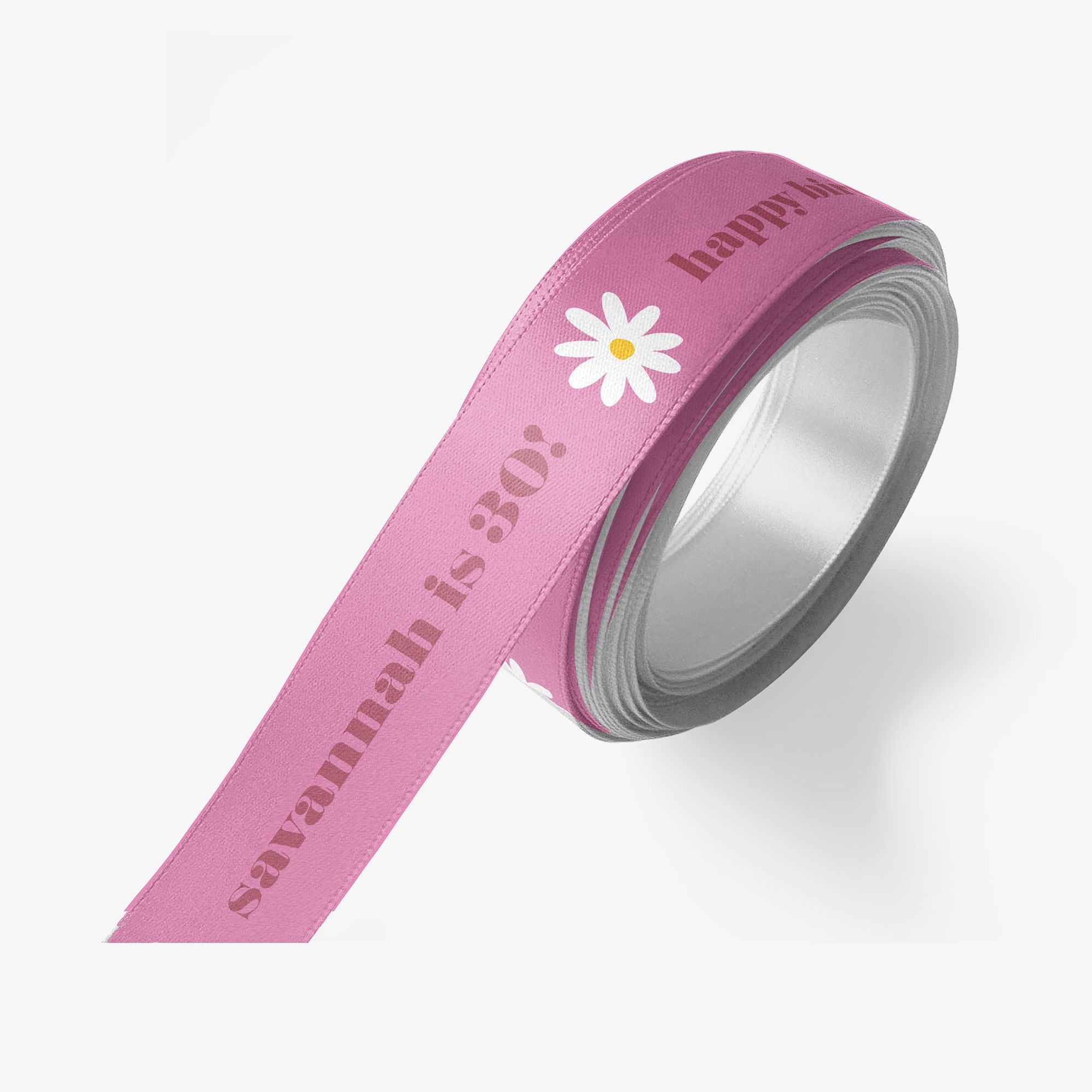 Retro Daisy Custom Ribbon 2 Yard Spool