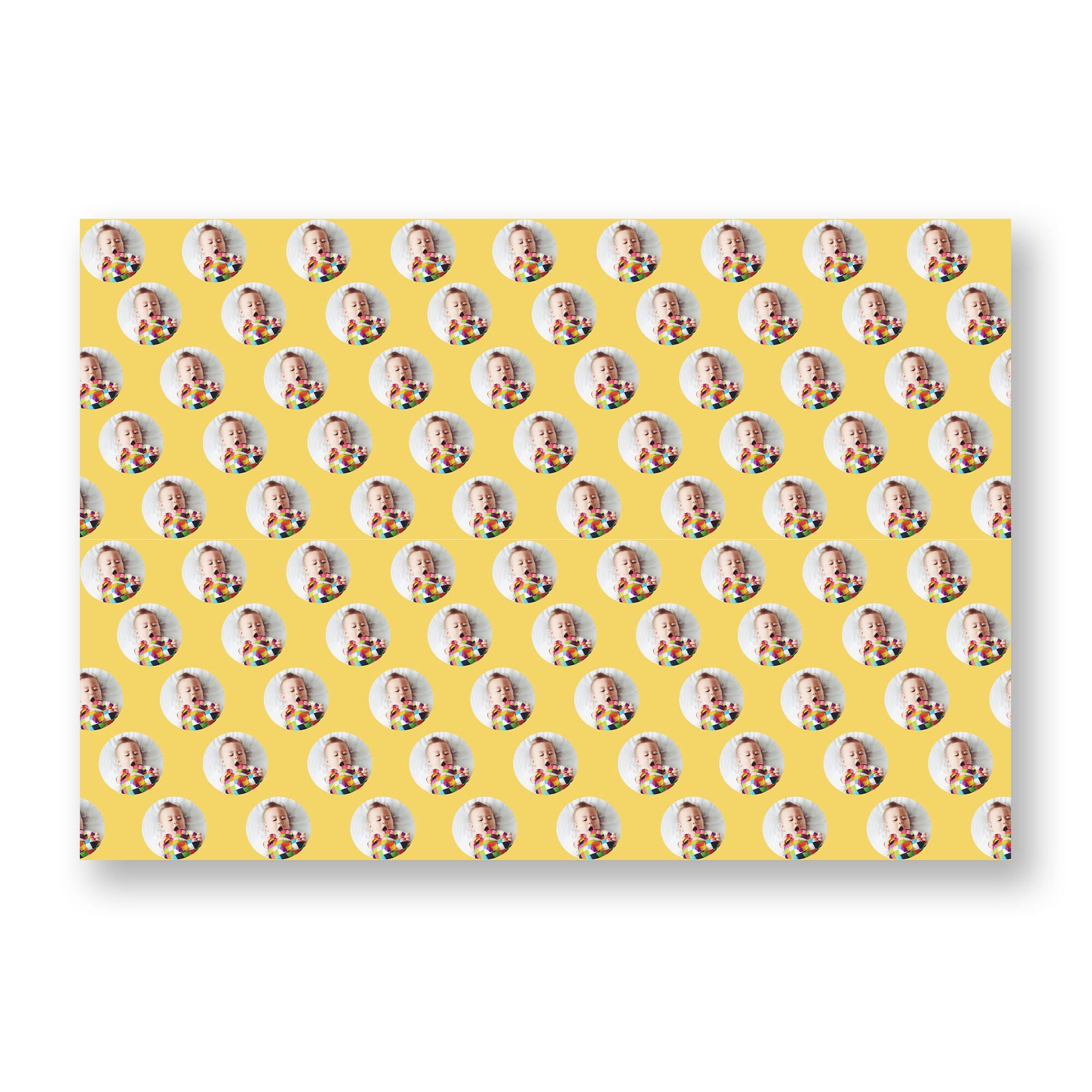 Circle Photo Frame Custom Wrapping Paper