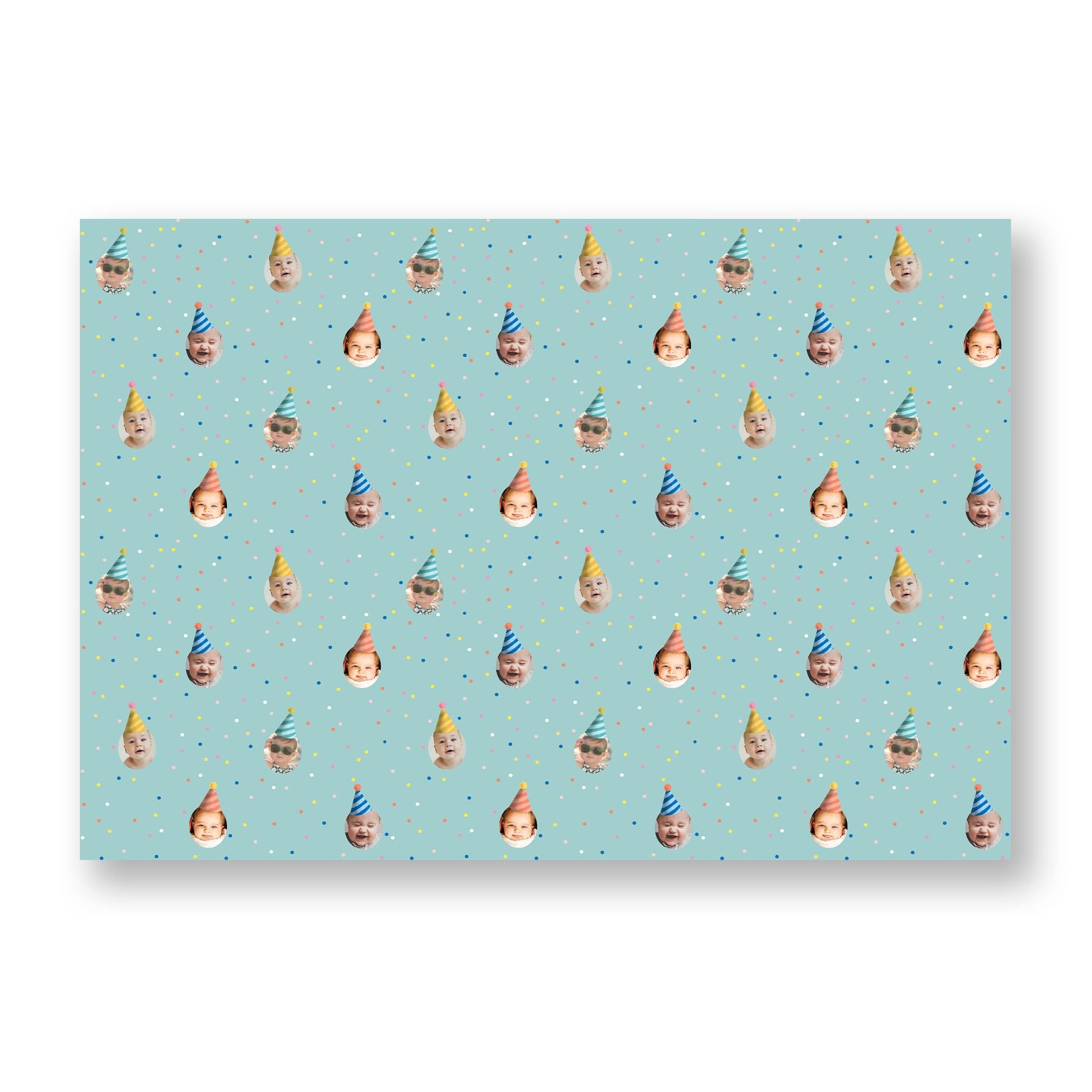 Party Hats Photo Custom Wrapping Paper