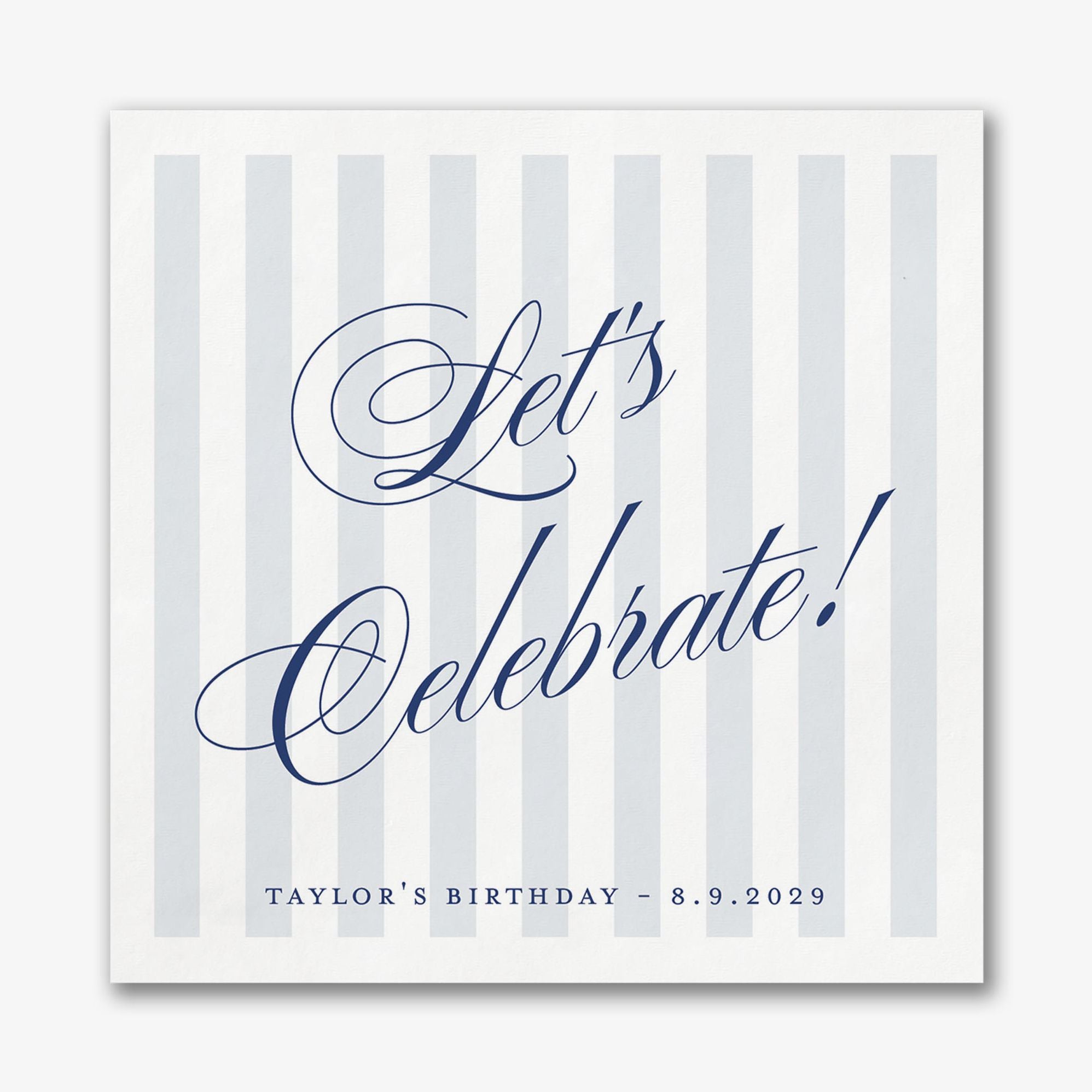 Posh Pinstripe Custom Napkins