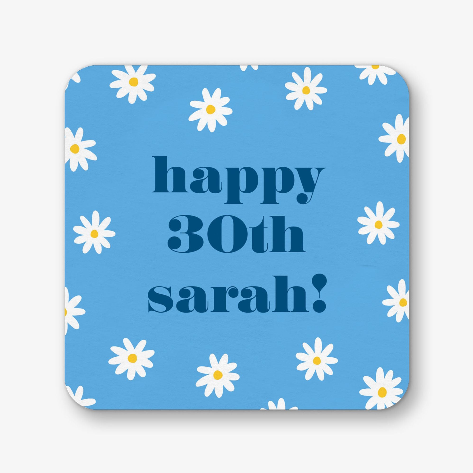 Retro Daisy Square Custom Coasters