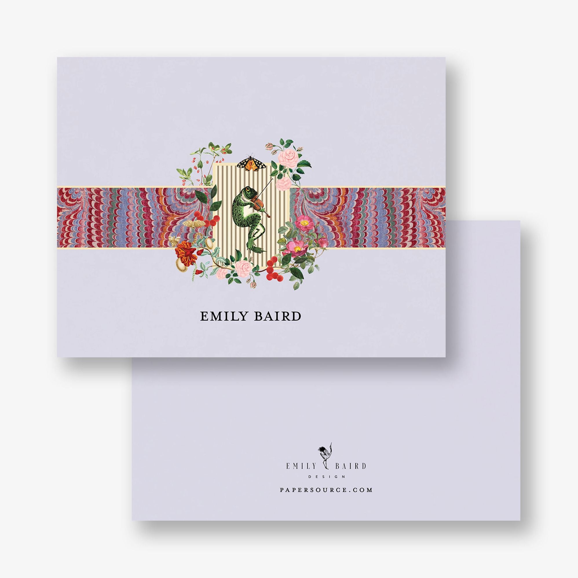 Marbled Menagerie Folded Stationery