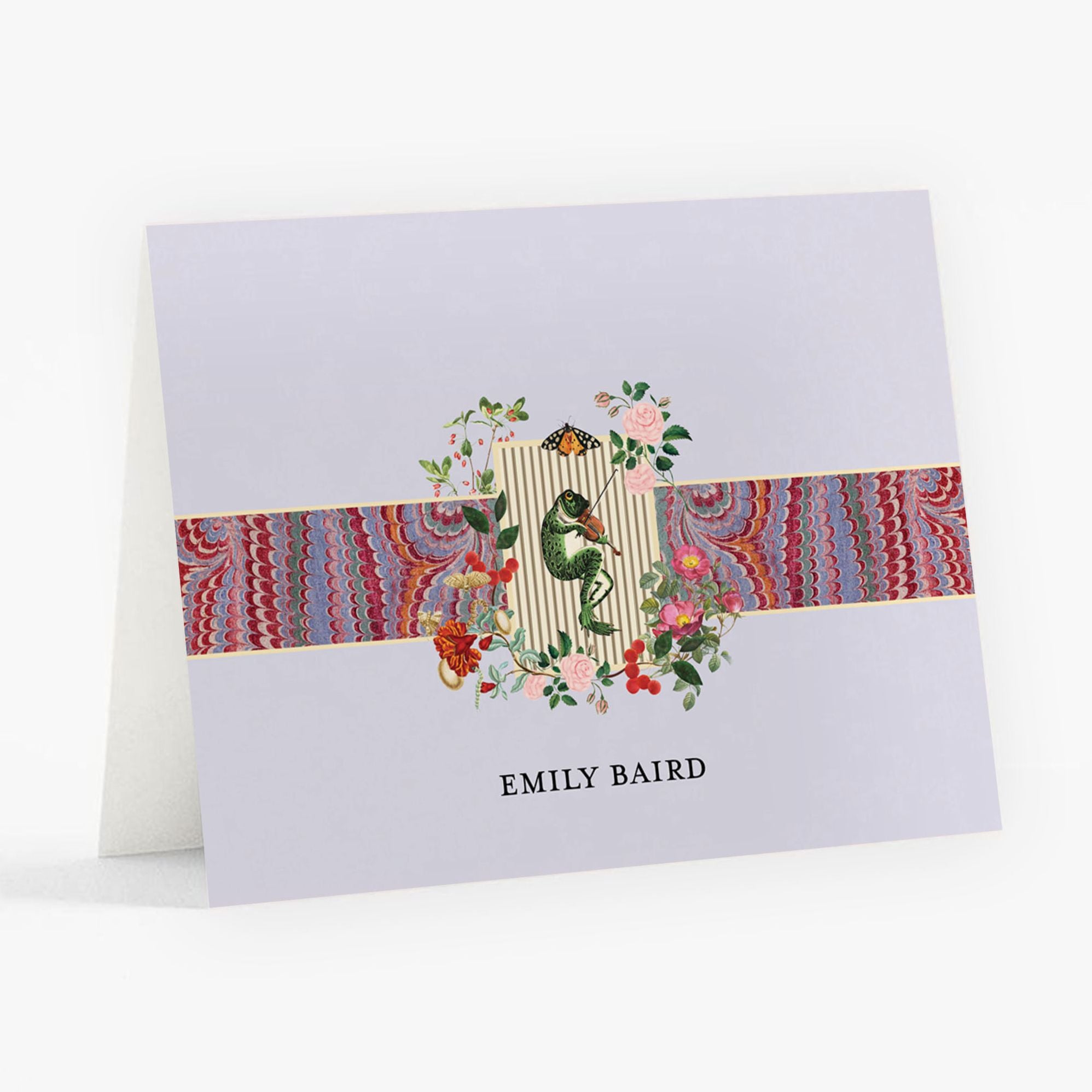 Marbled Menagerie Folded Stationery