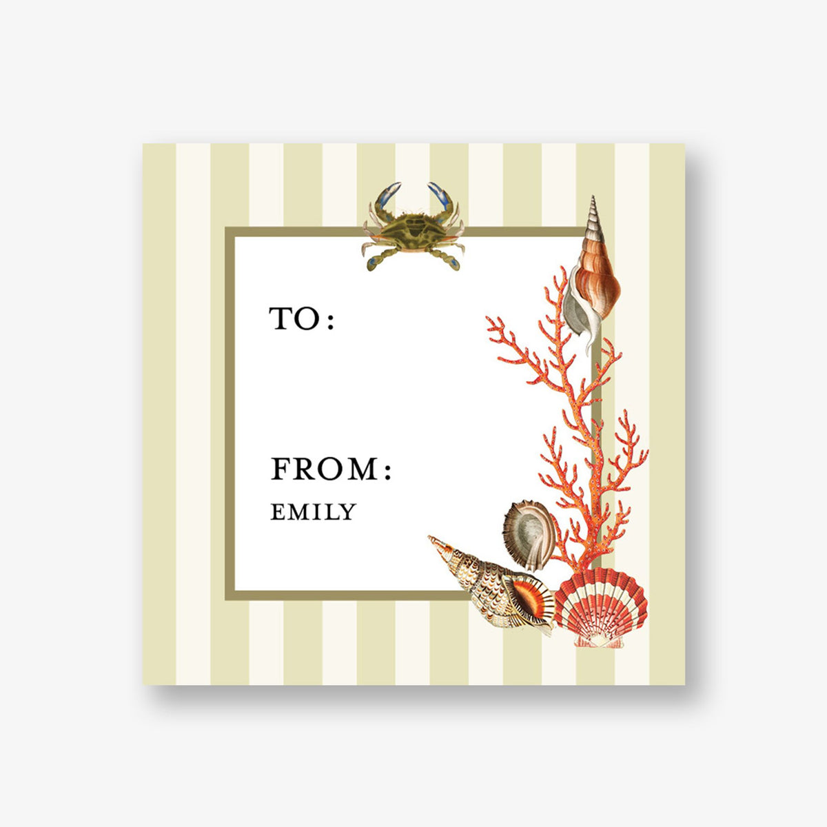 Tide Pool Custom Gift Tag Label | Paper Source