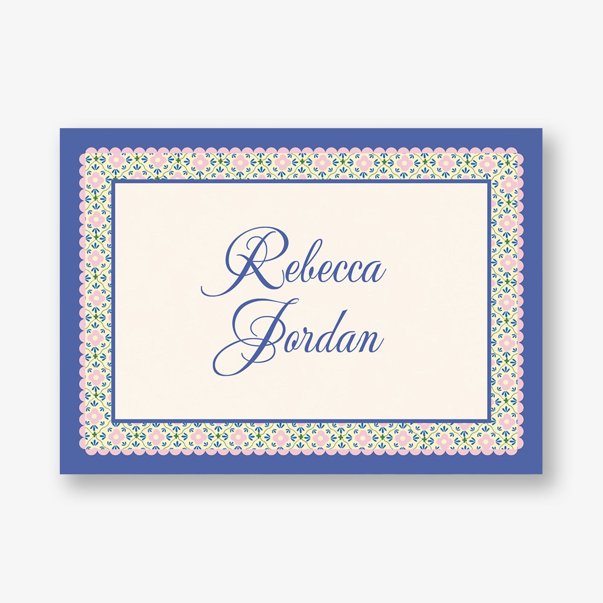 Scalloped Blossoms Bat Mitzvah Stationery