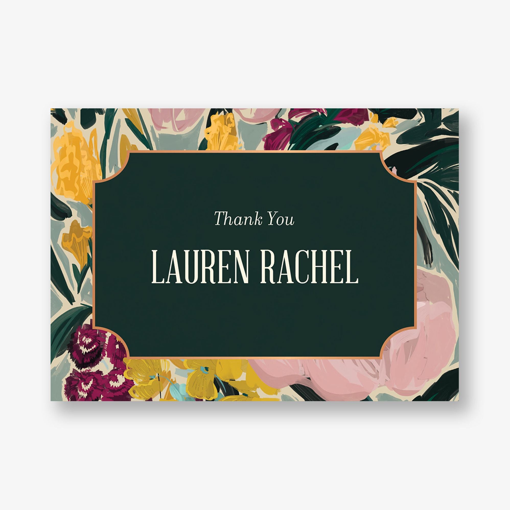Moody Florals Foil Bat Mitzvah Stationery
