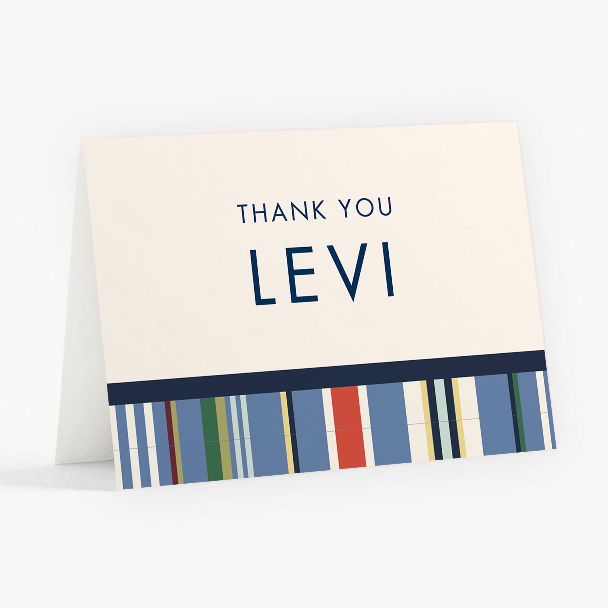 Coloful Stripes Bar Mitzvah Stationery