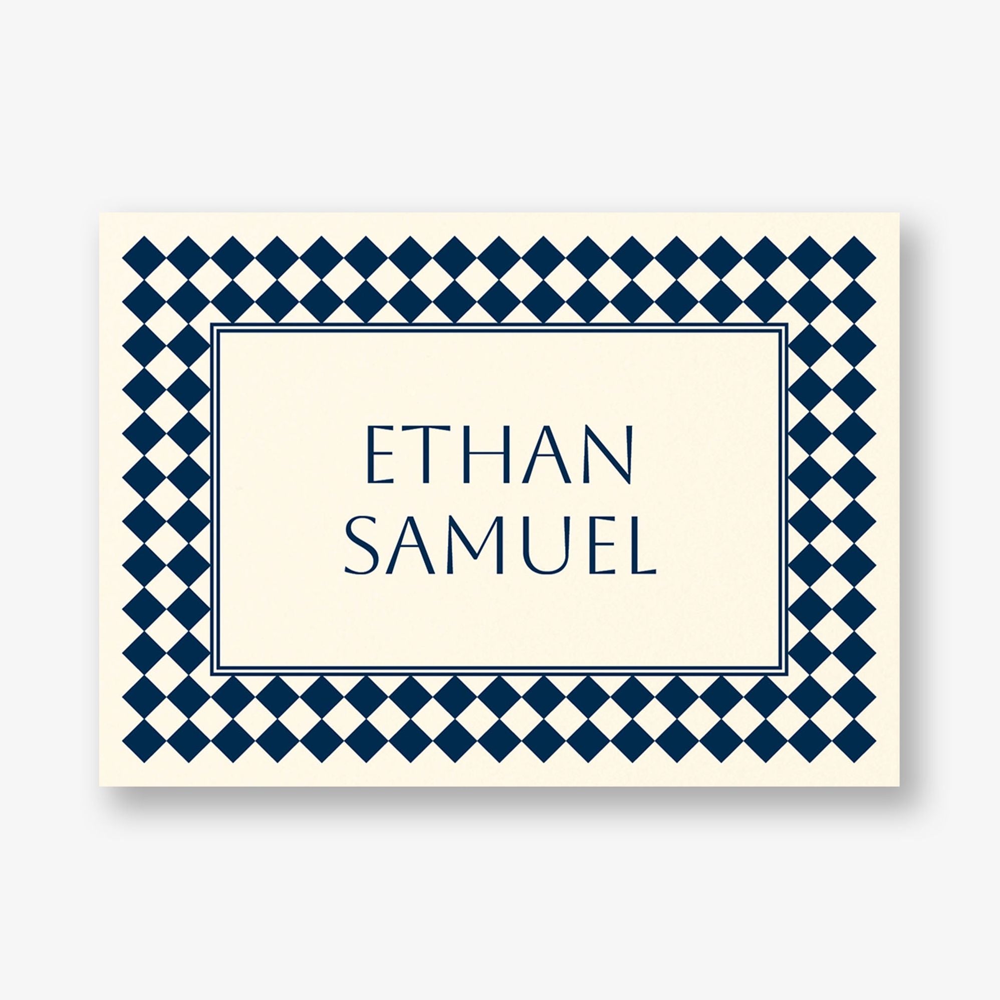 Sophisticated Checker Bar Mitzvah Stationery