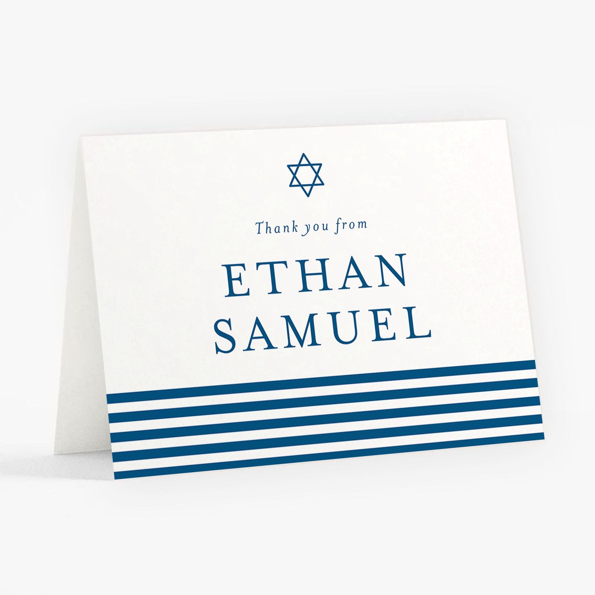 Classic Striped Bar Mitzvah Stationery