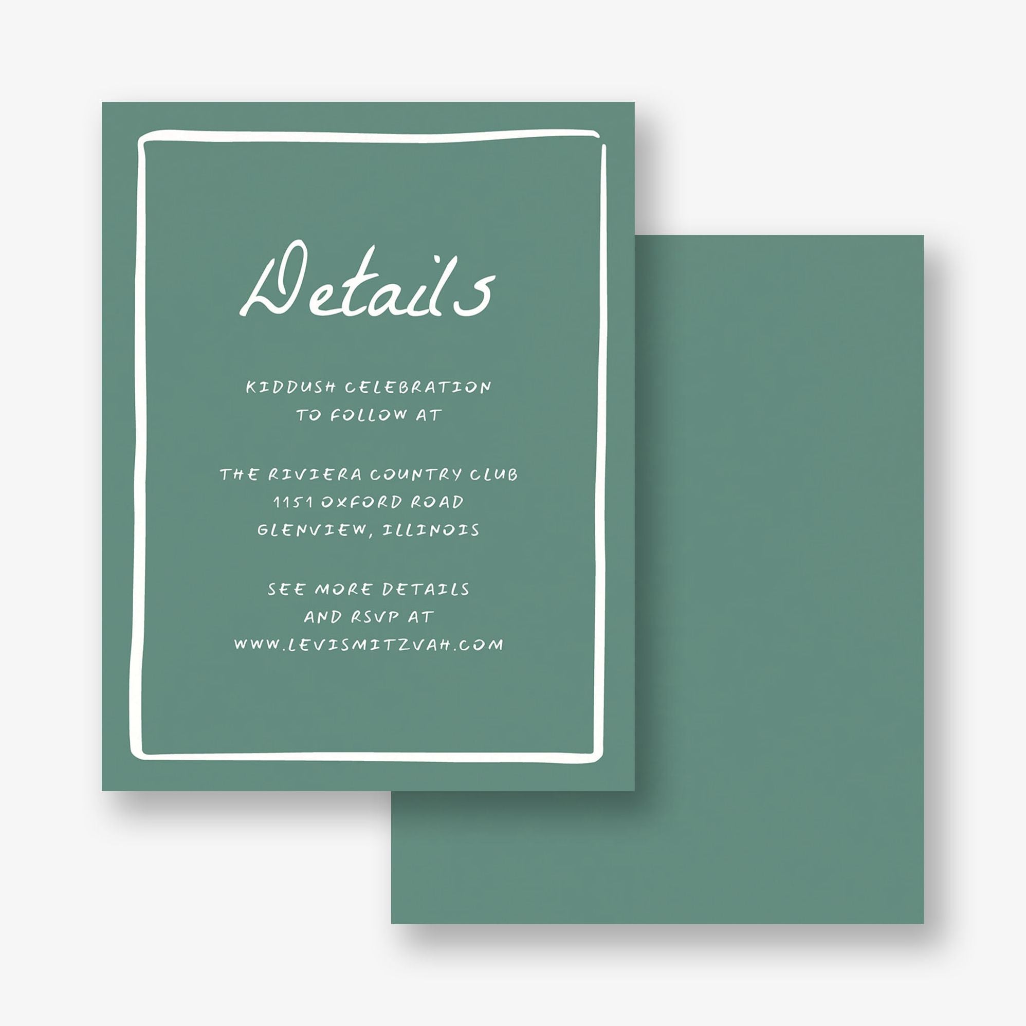 Hand Drawn Border Bar Mitzvah Information