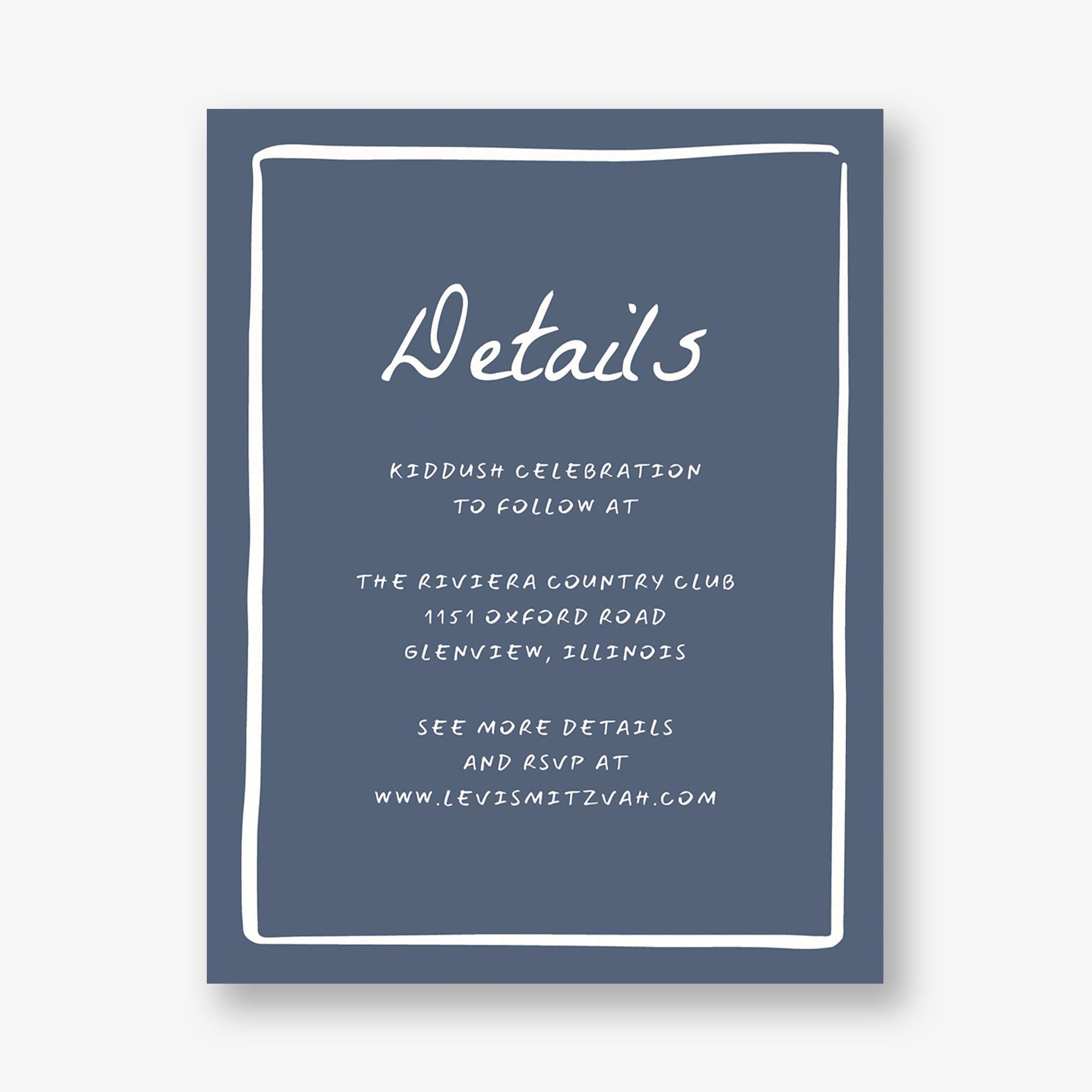 Hand Drawn Border Bar Mitzvah Information