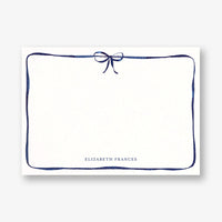 Navy Bow Stationery