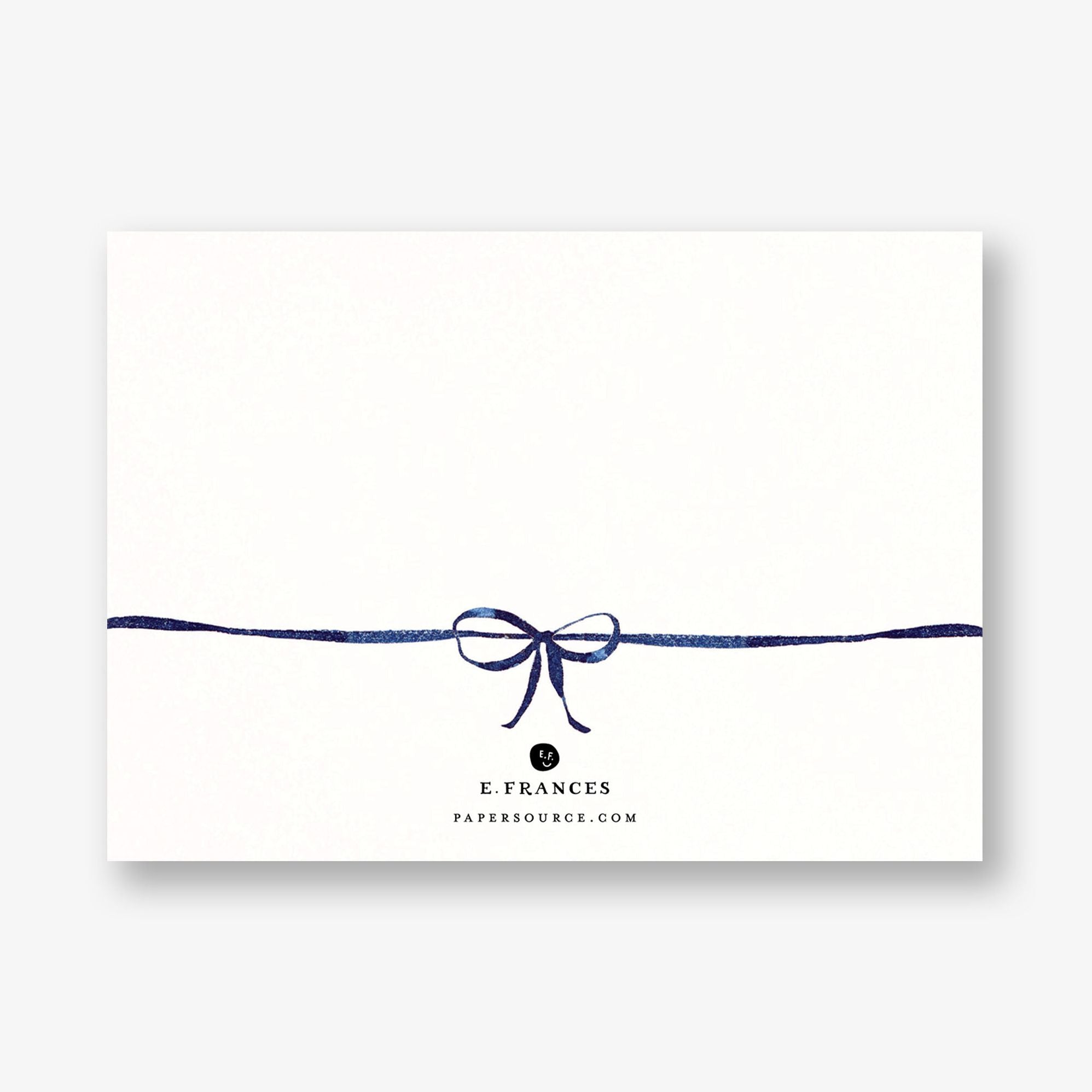 Navy Bow Stationery