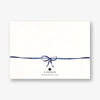 Navy Bow Stationery