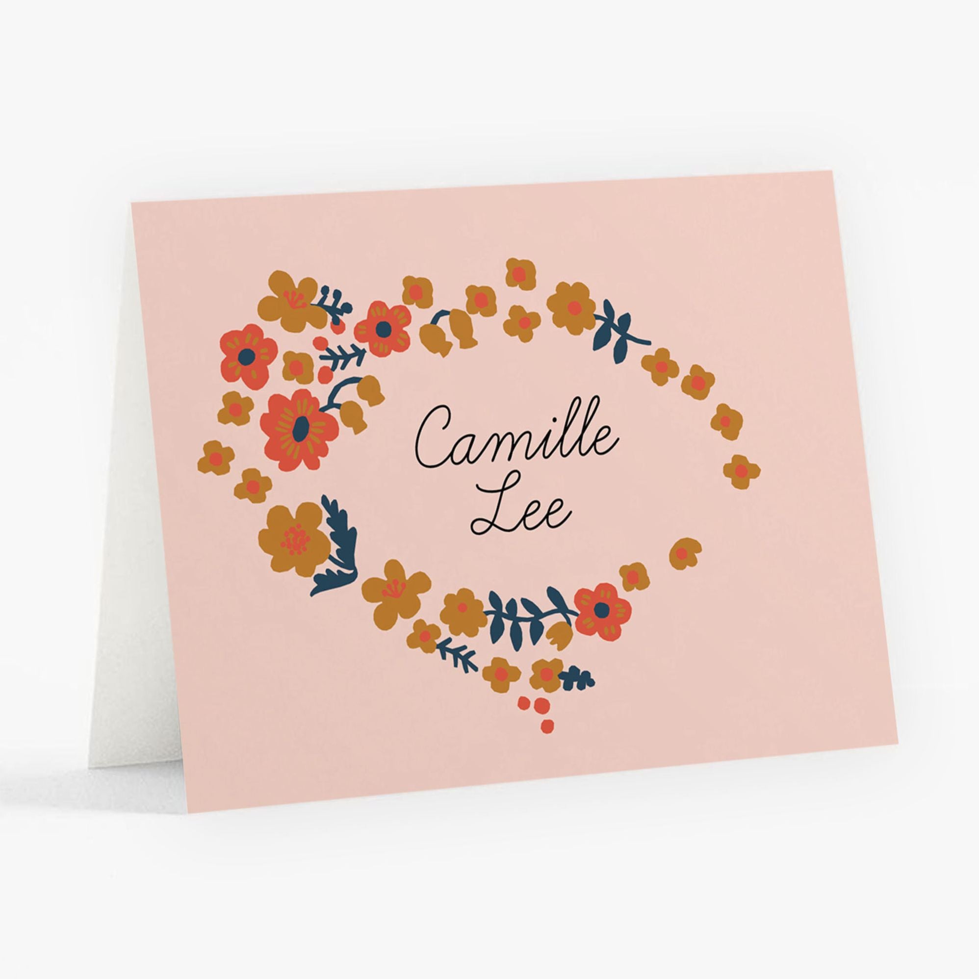 Ditzy Garden Custom Folded Stationery
