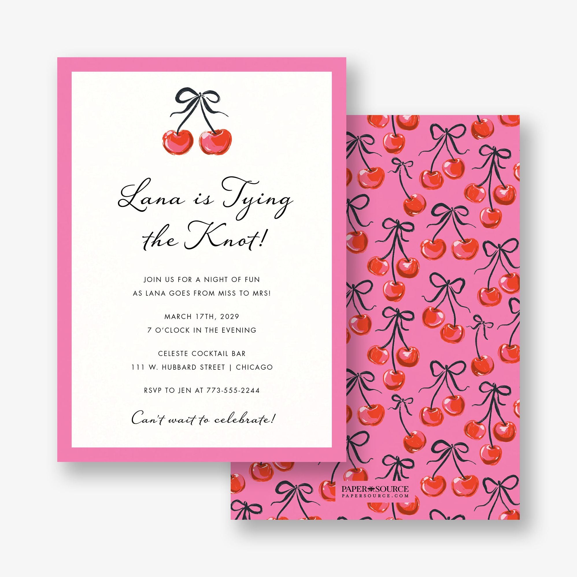 Cheeky Cherry Bachelorette Party Invitation