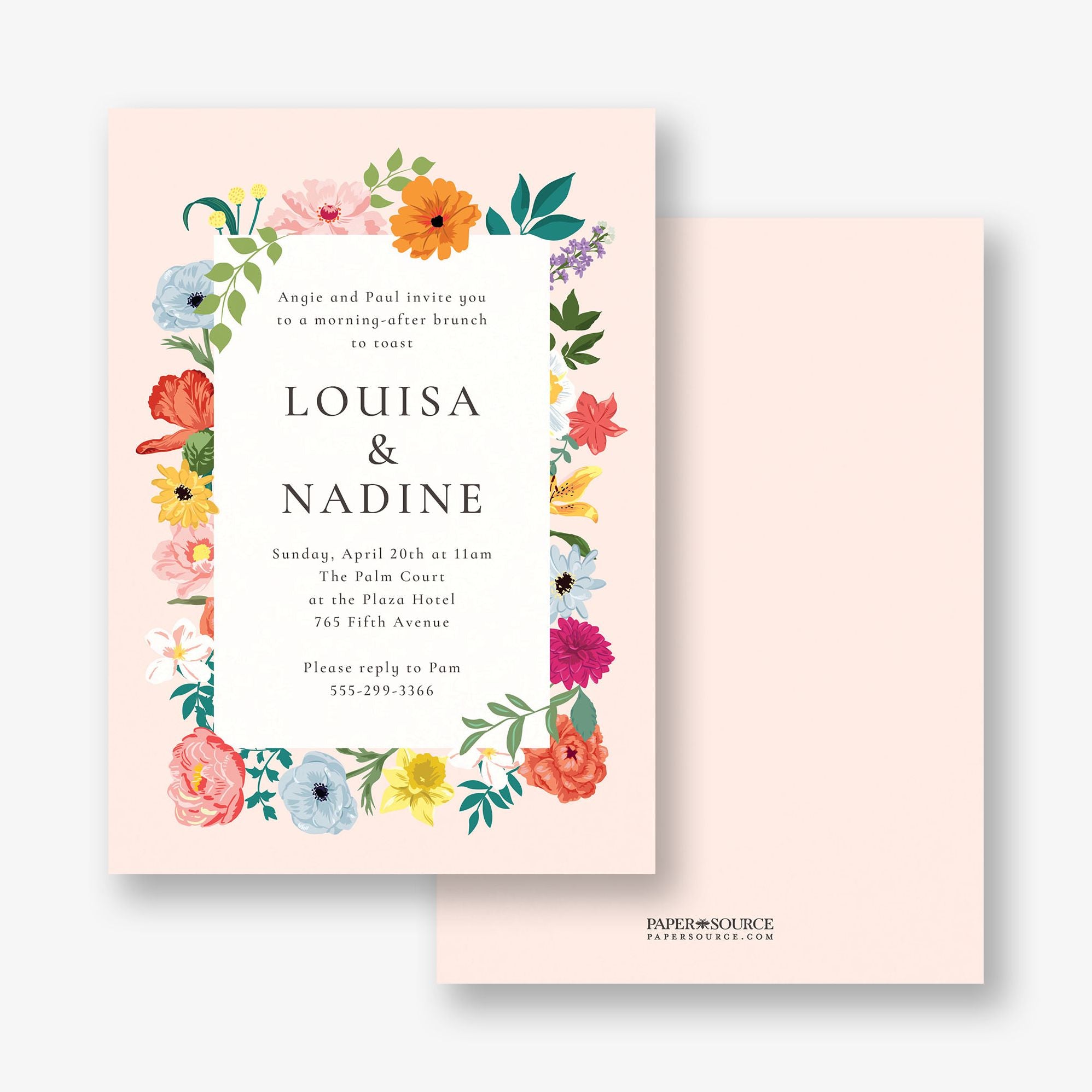 Flower Garden Border Party Invitation