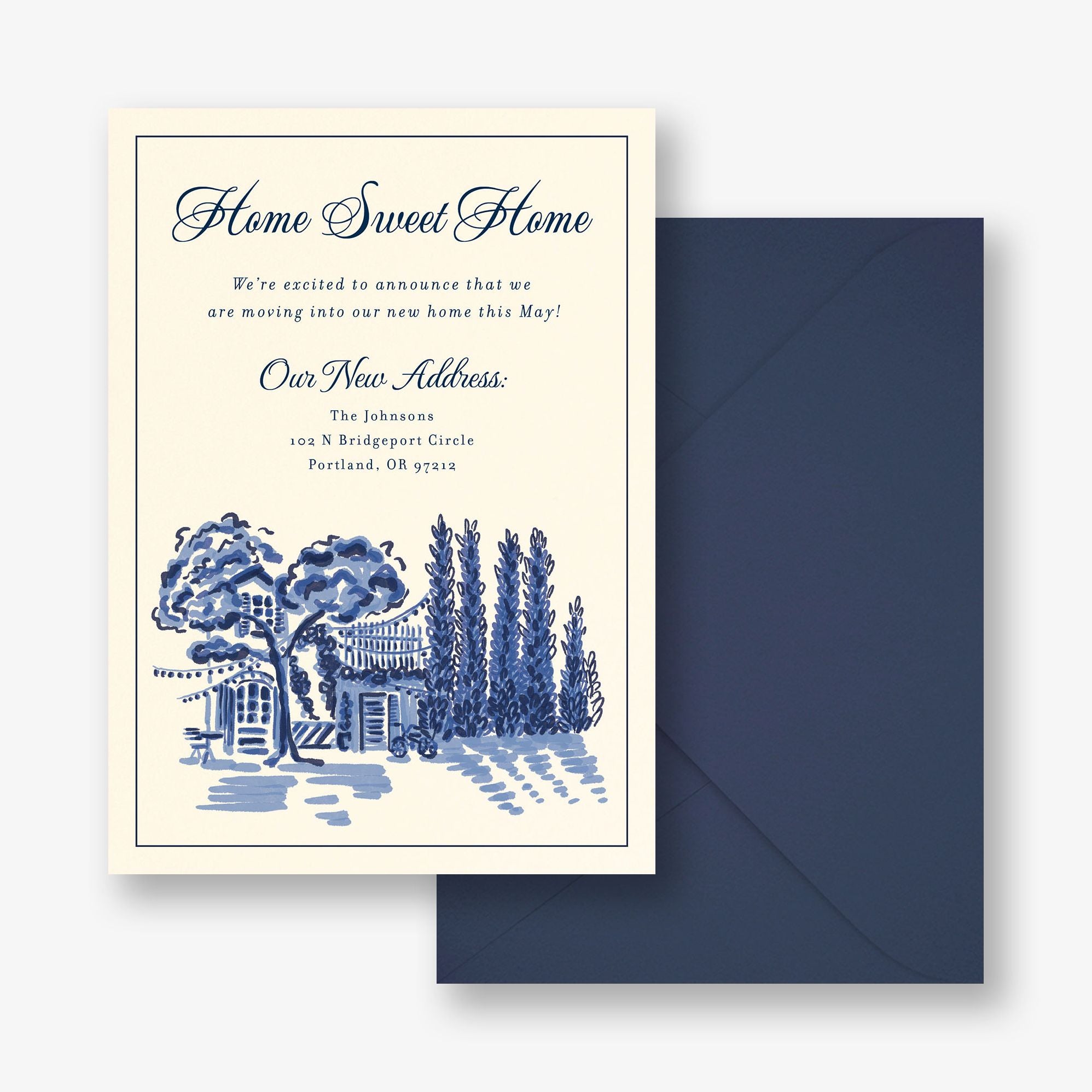 Toile Countryside Moving Announcement