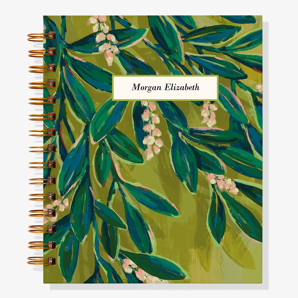 Olive Painted 12-Month Custom Planner
