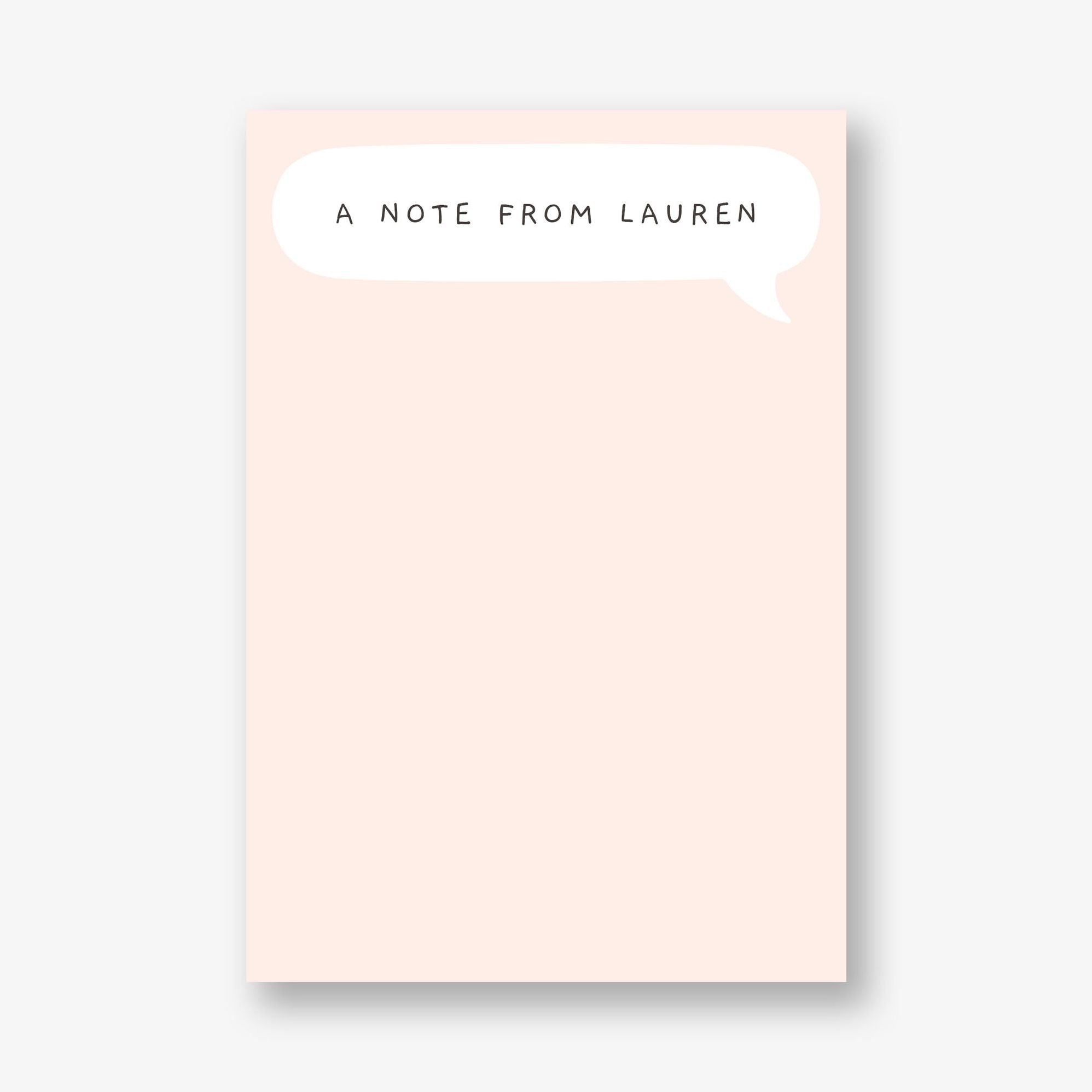 Little Speech Bubble Personalized Notepad Set