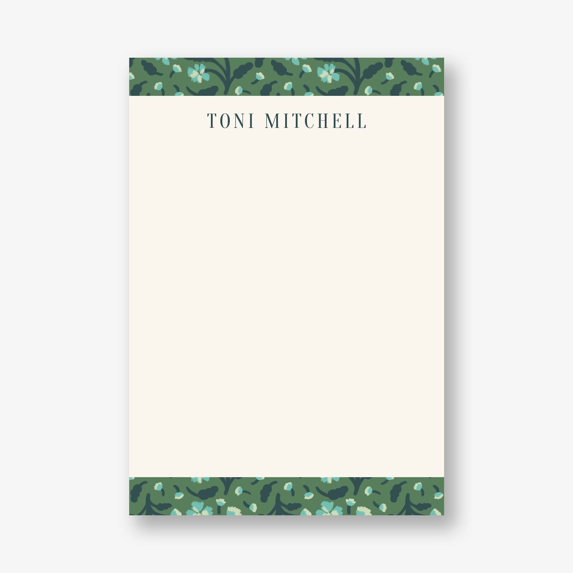 Scattered Stems Personalized Notepad Set