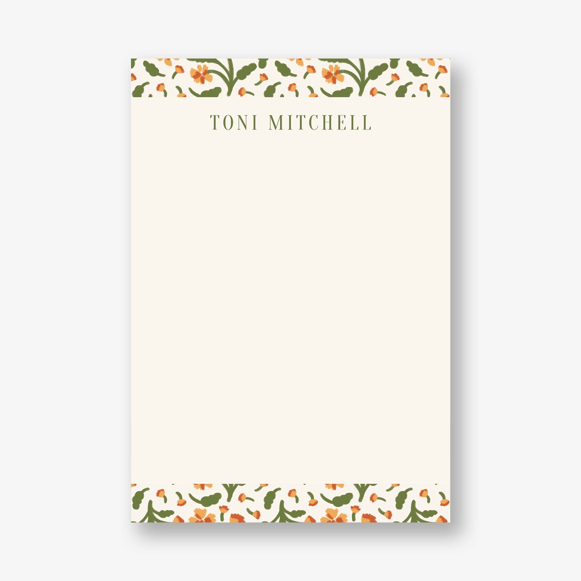 Scattered Stems Personalized Notepad Set