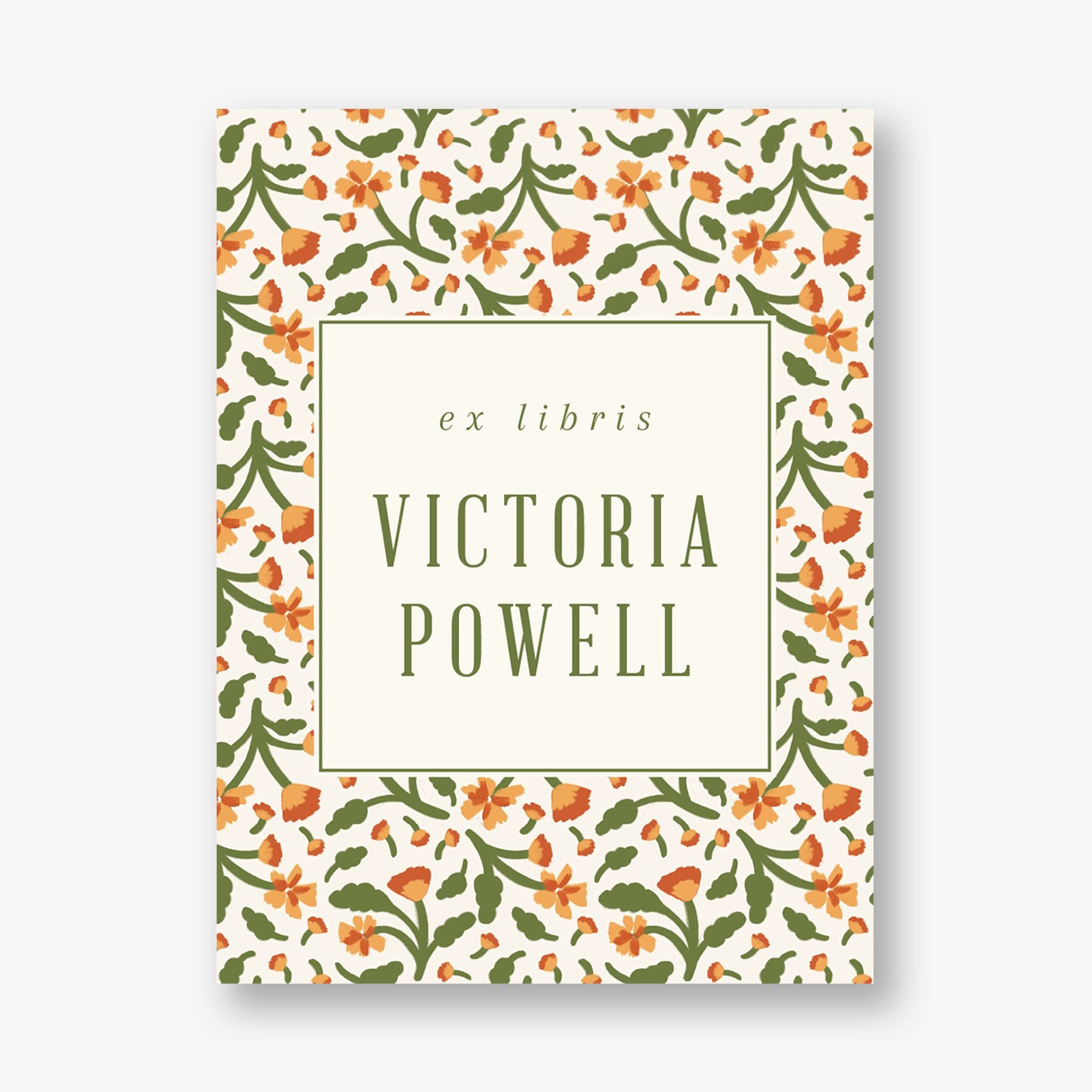 Scattered Stems Adhesive Bookplates