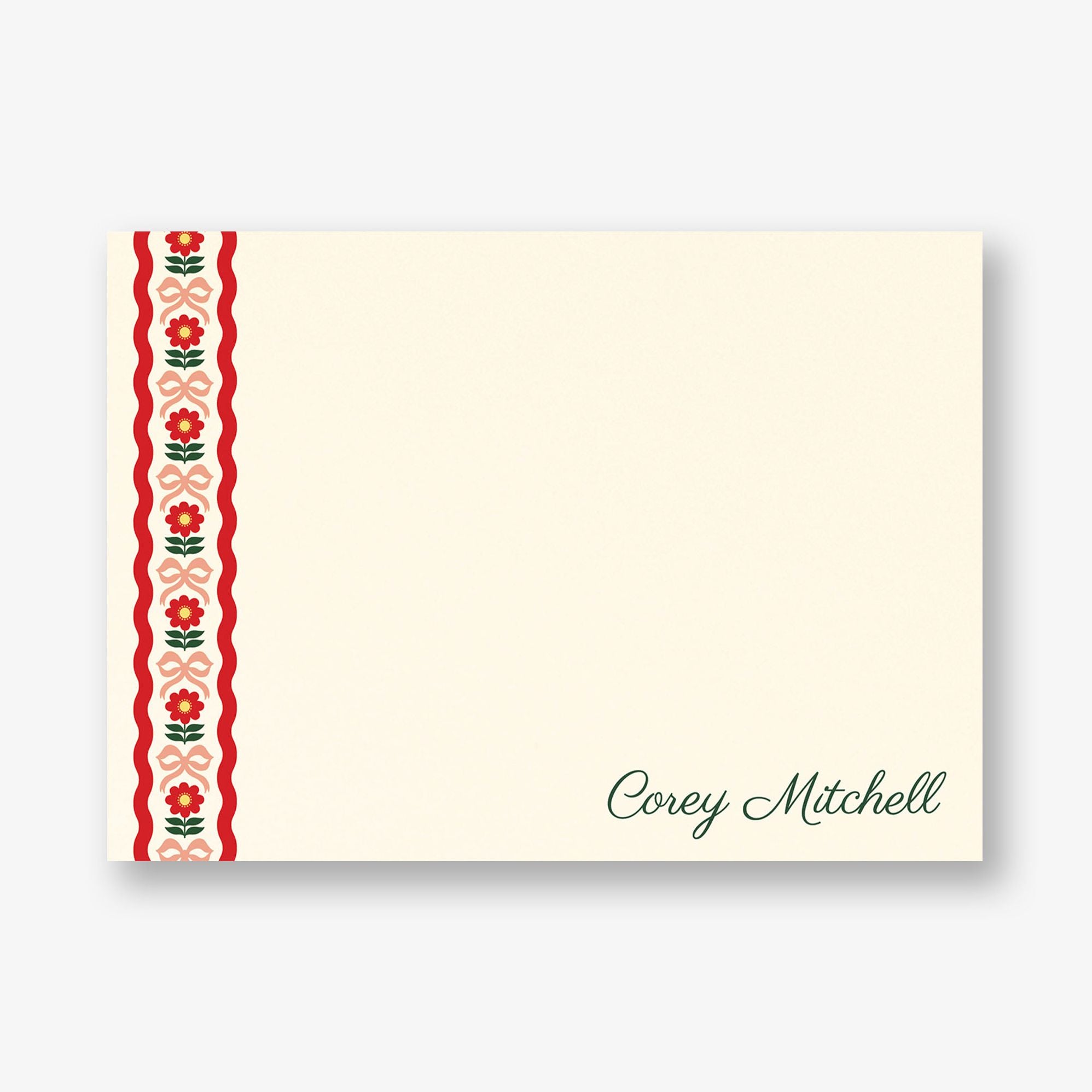 Bows and Blooms Stationery