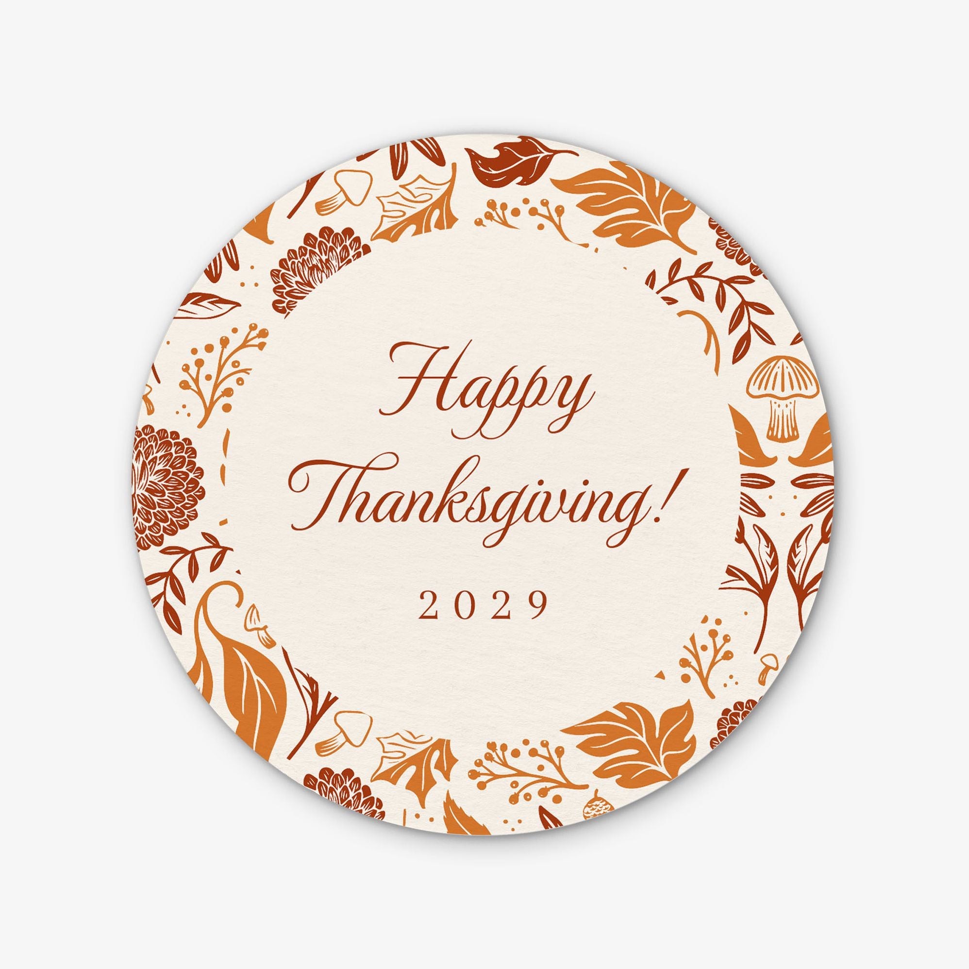 Festive Fall Round Custom Coasters
