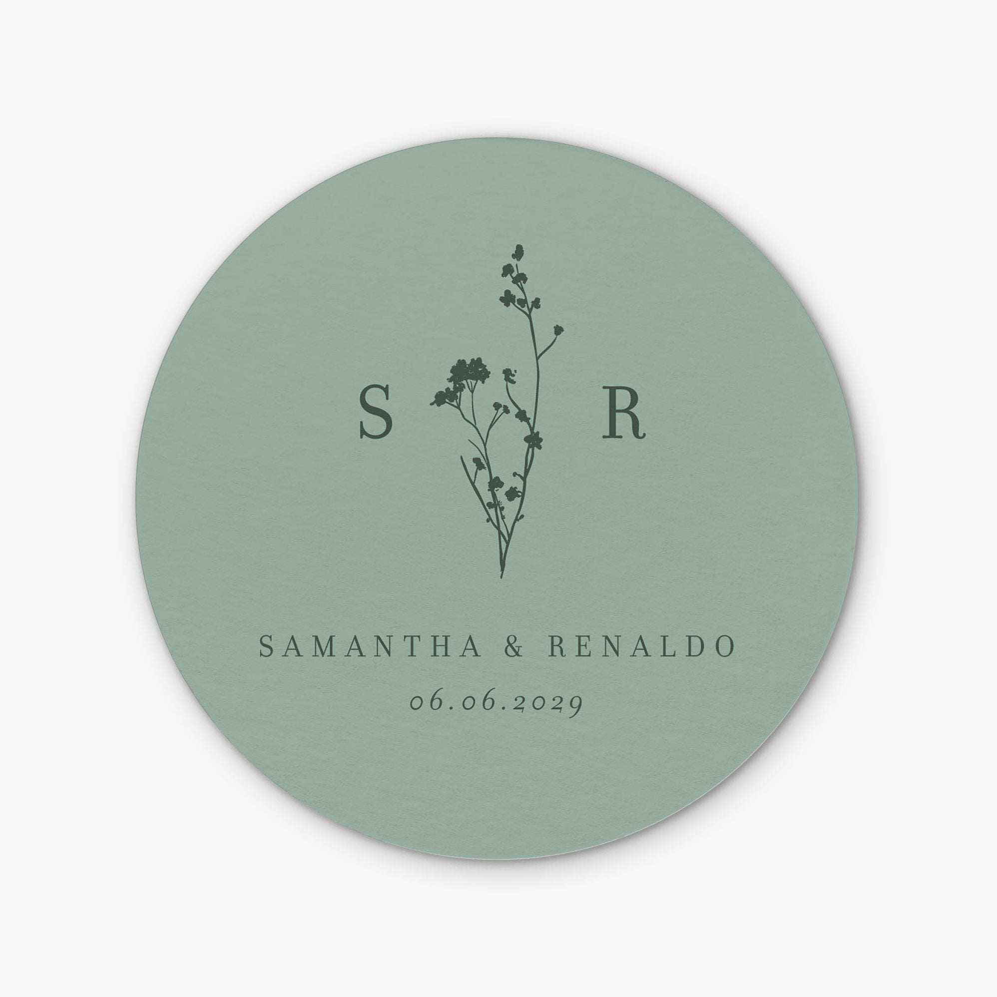 Dried Floral Round Custom Coasters