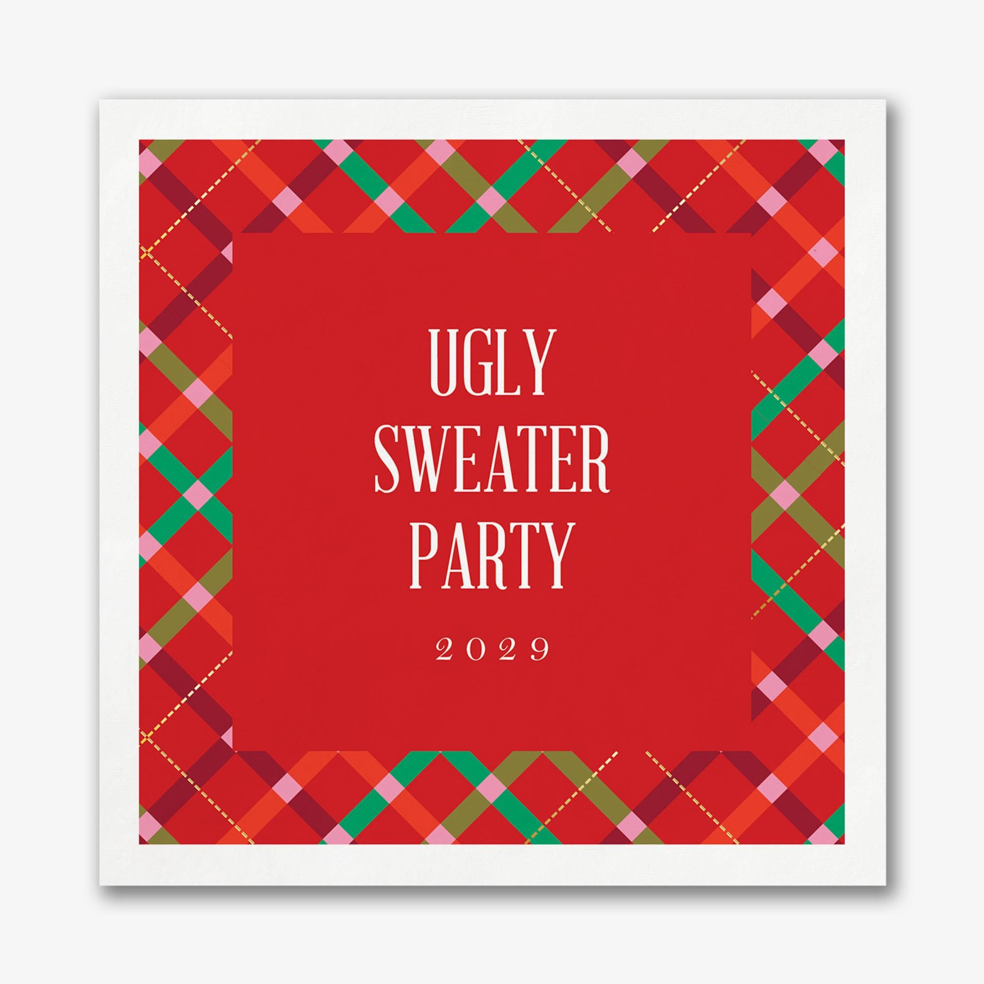 Mod Plaid Square Custom Napkins