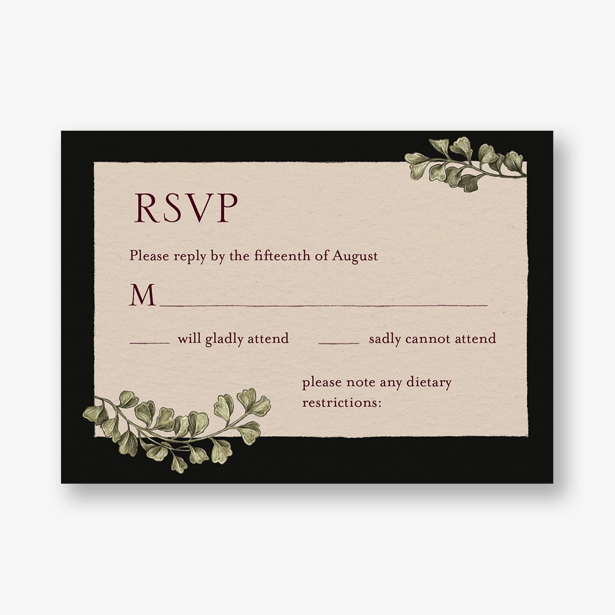 Moody Dahlias Response Card