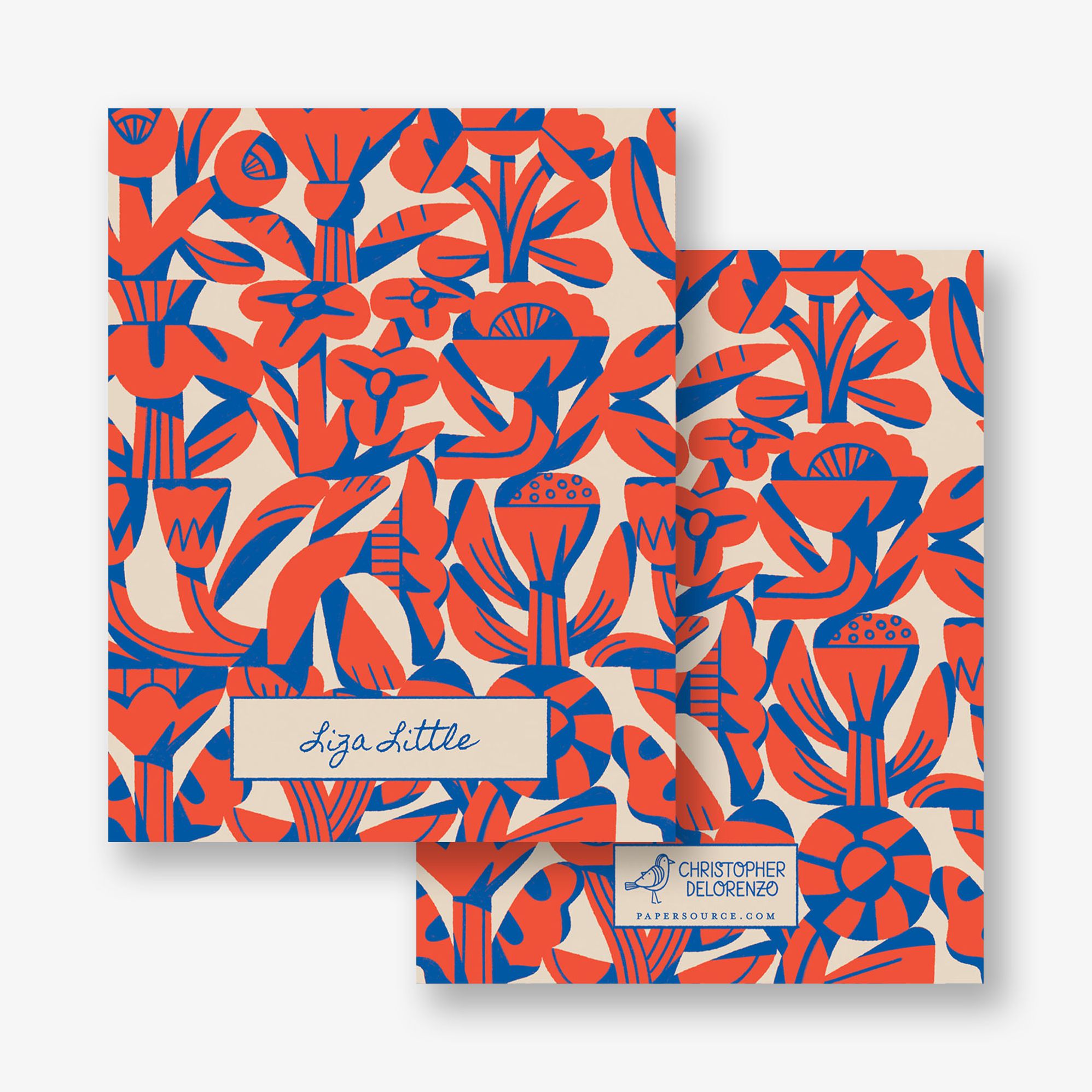 Flower Block Folded Stationery