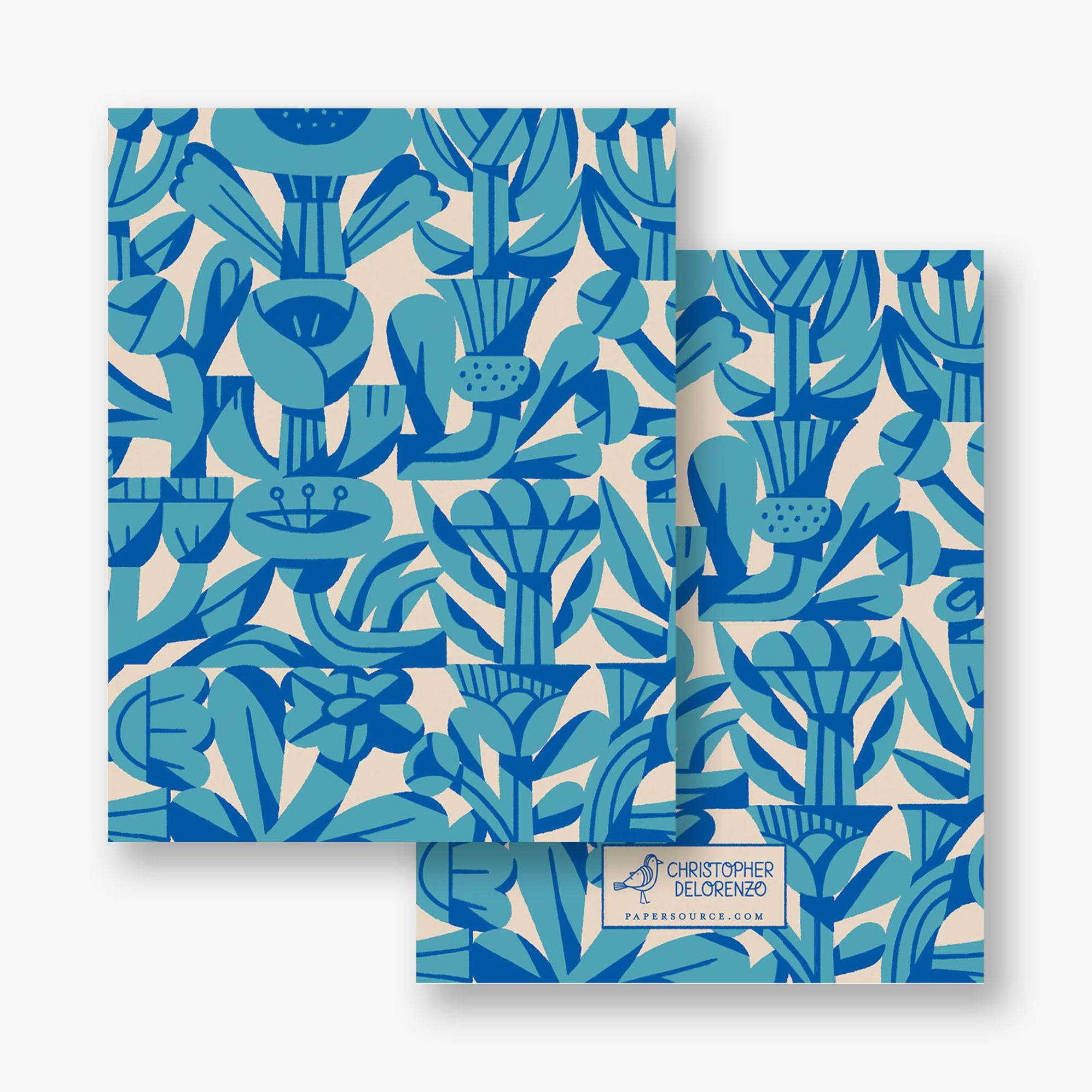 Flower Block Folded Stationery