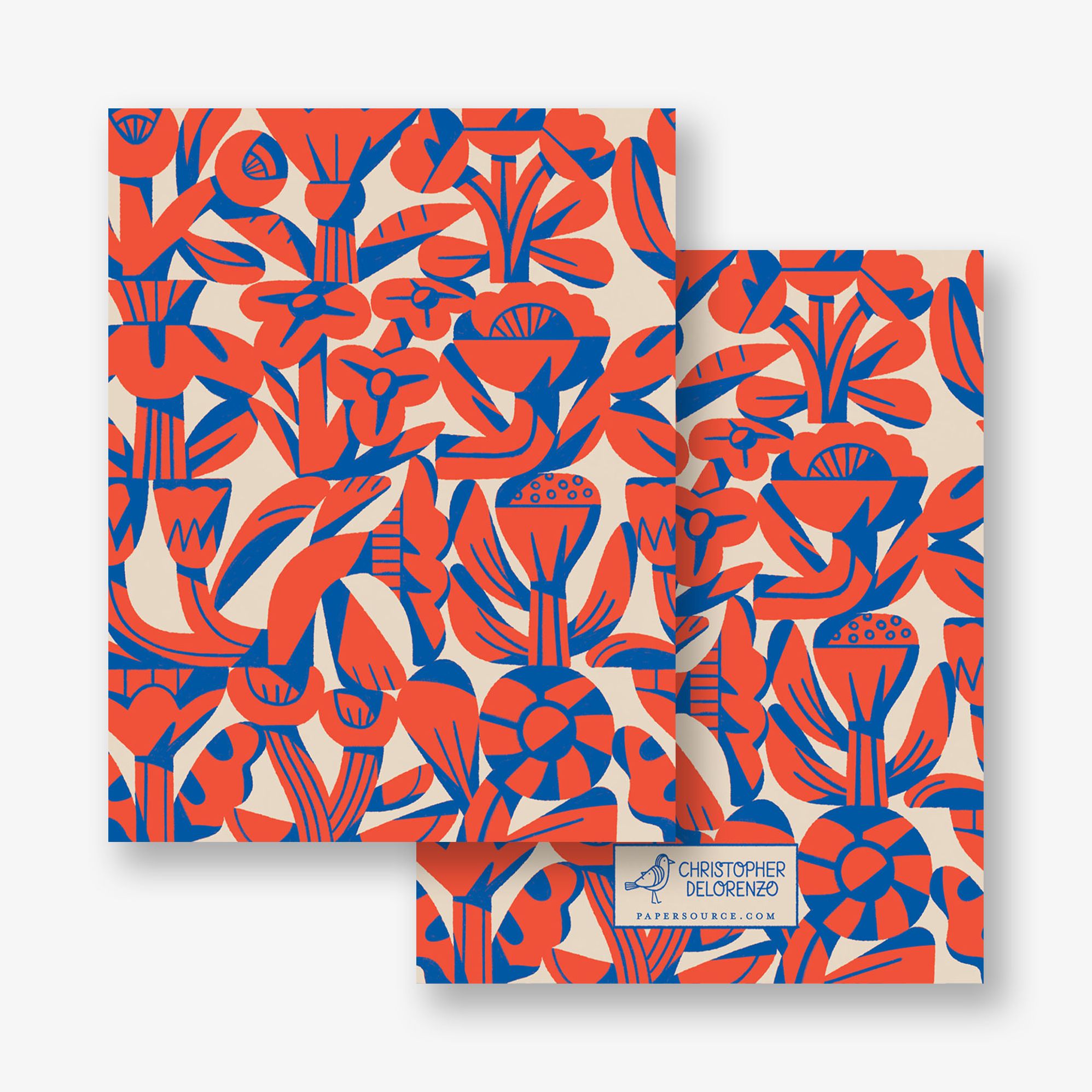 Flower Block Folded Stationery