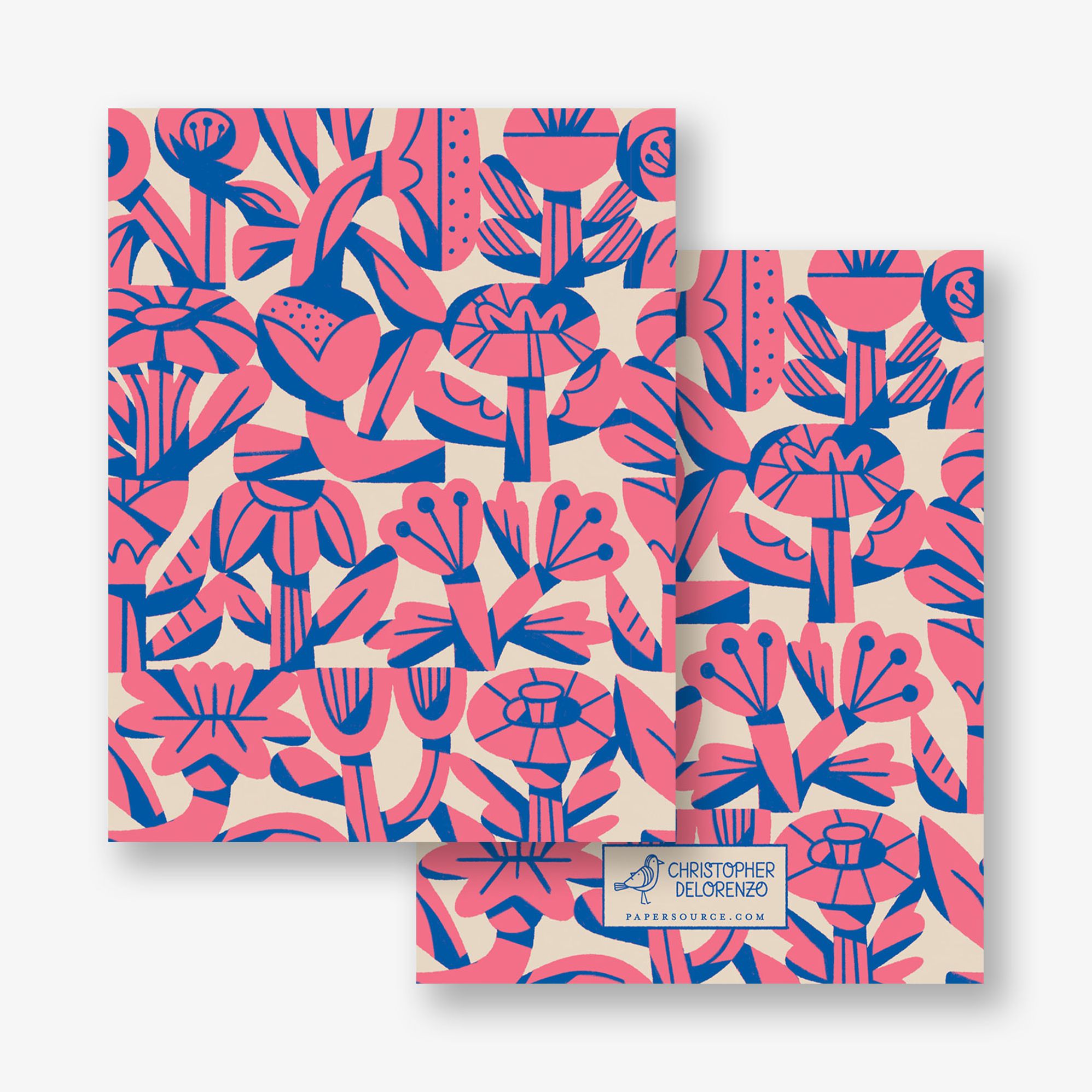 Flower Block Folded Stationery