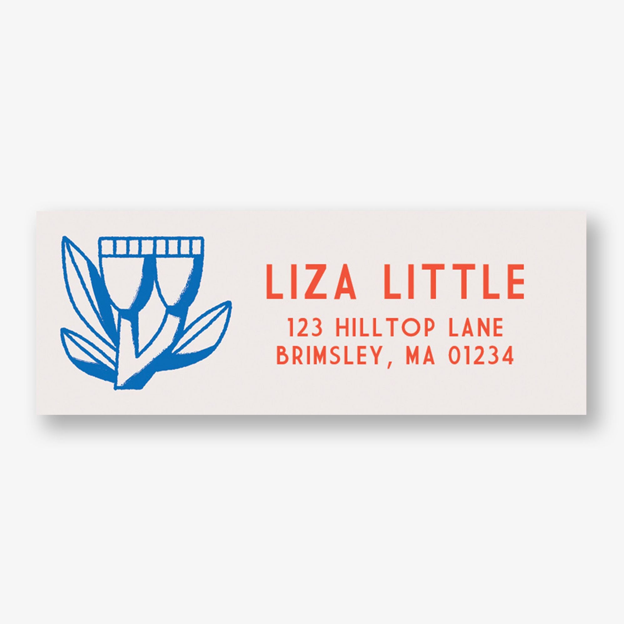 Flower Bud Return Address Label