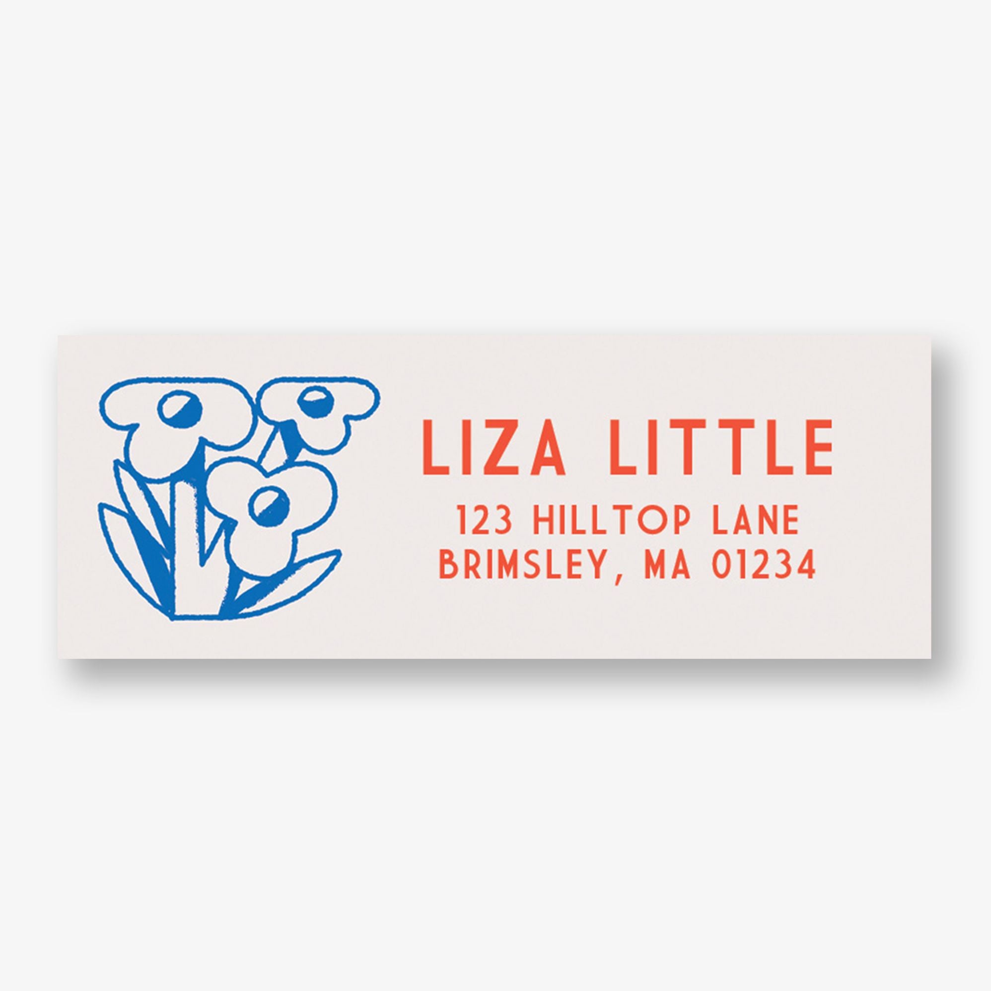 Flower Bud Return Address Label