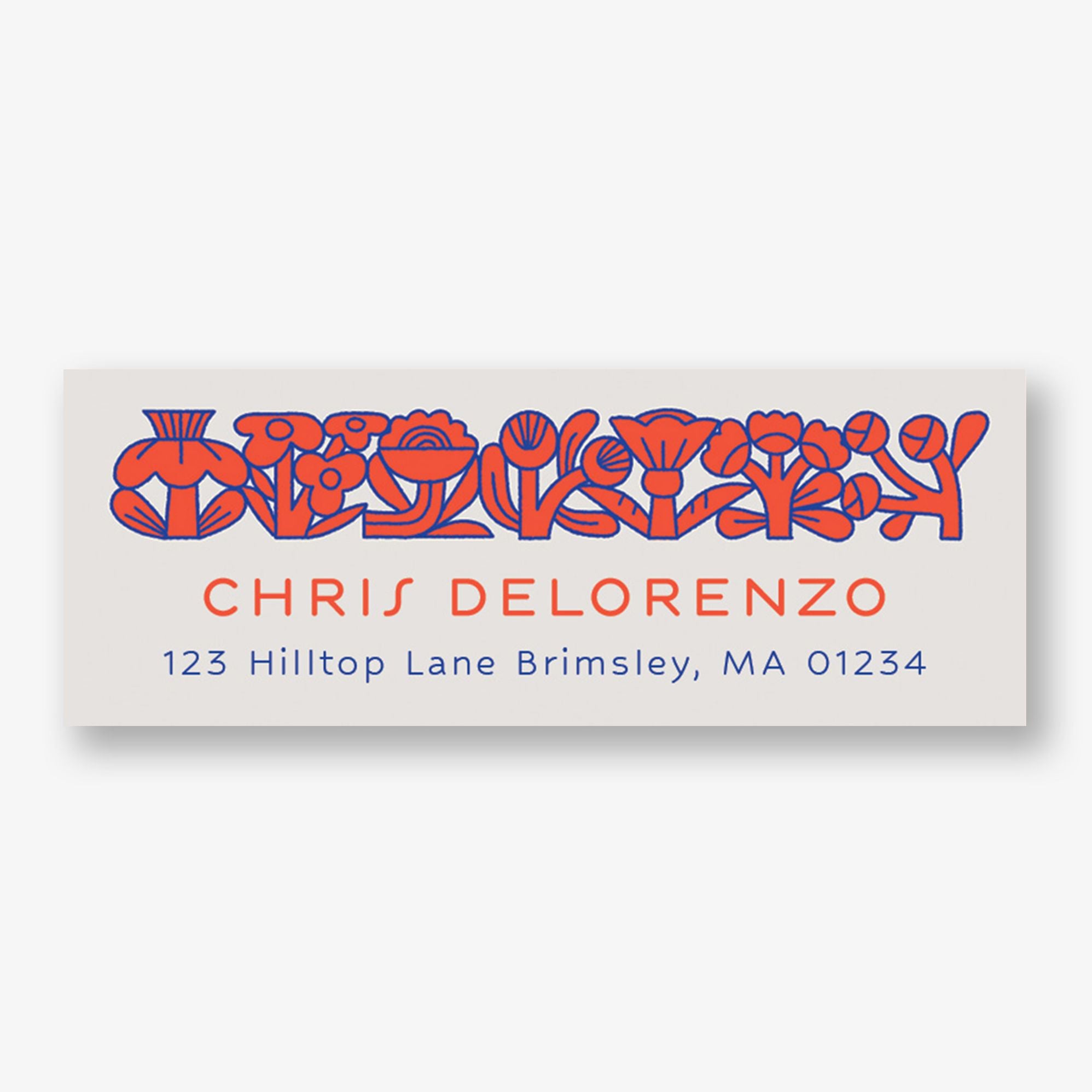 Flower Row Return Address Label