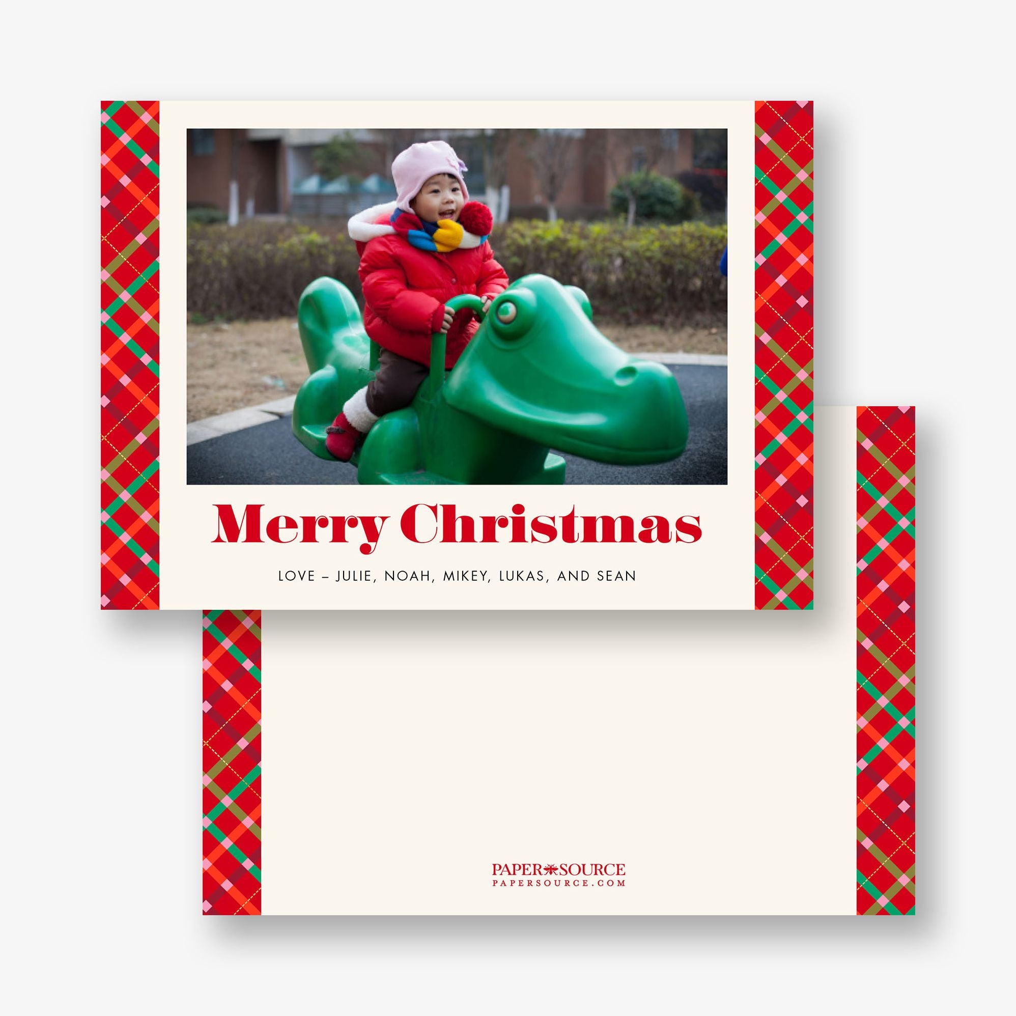 Mod Plaid Holiday Photo Card