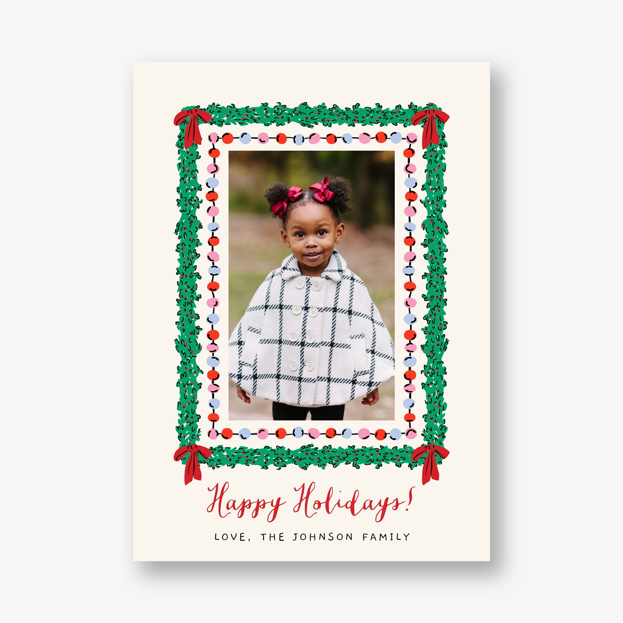 Holidazzle Garland Frame Holiday Card
